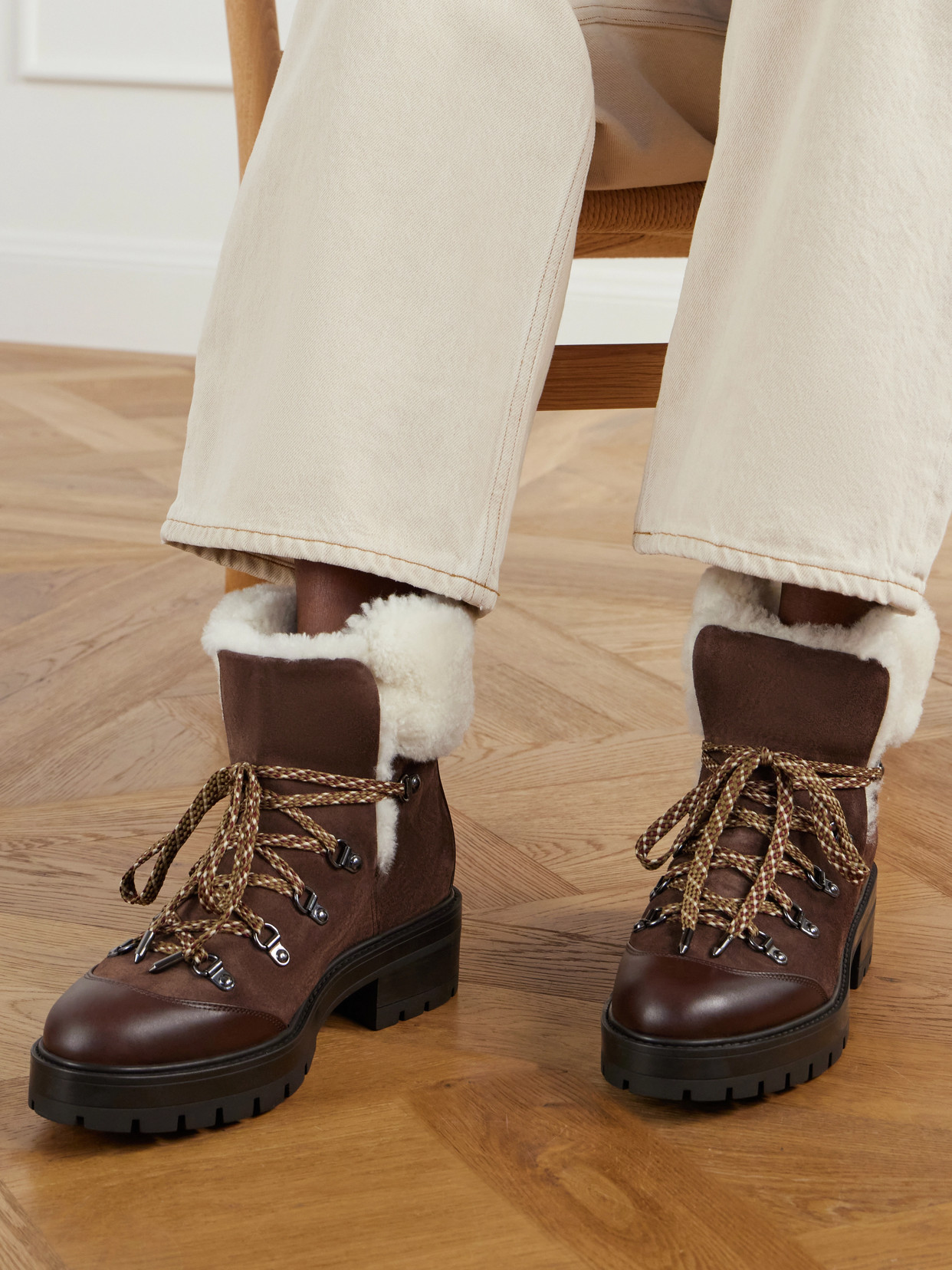 Val D'Isere Shearling And Ankle Boots