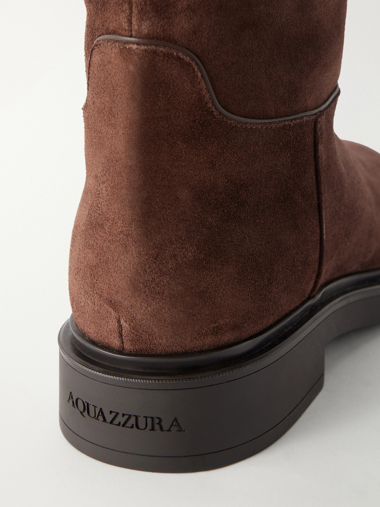 Ride 30 Paneled Leather-Trimmed Suede Knee Boots