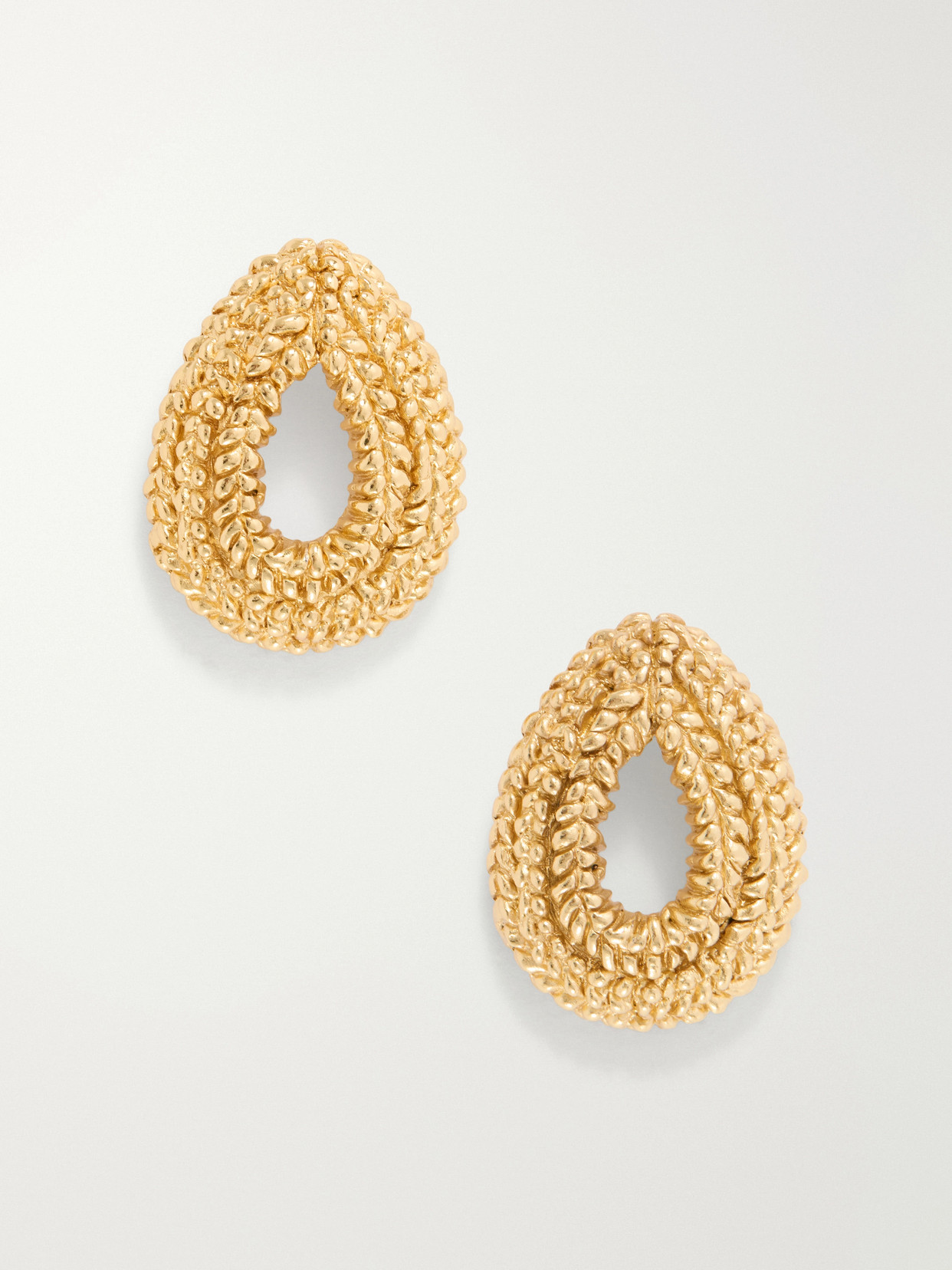 Paola Sighinolfi Loop 18-karat Gold-plated Pewter Earrings