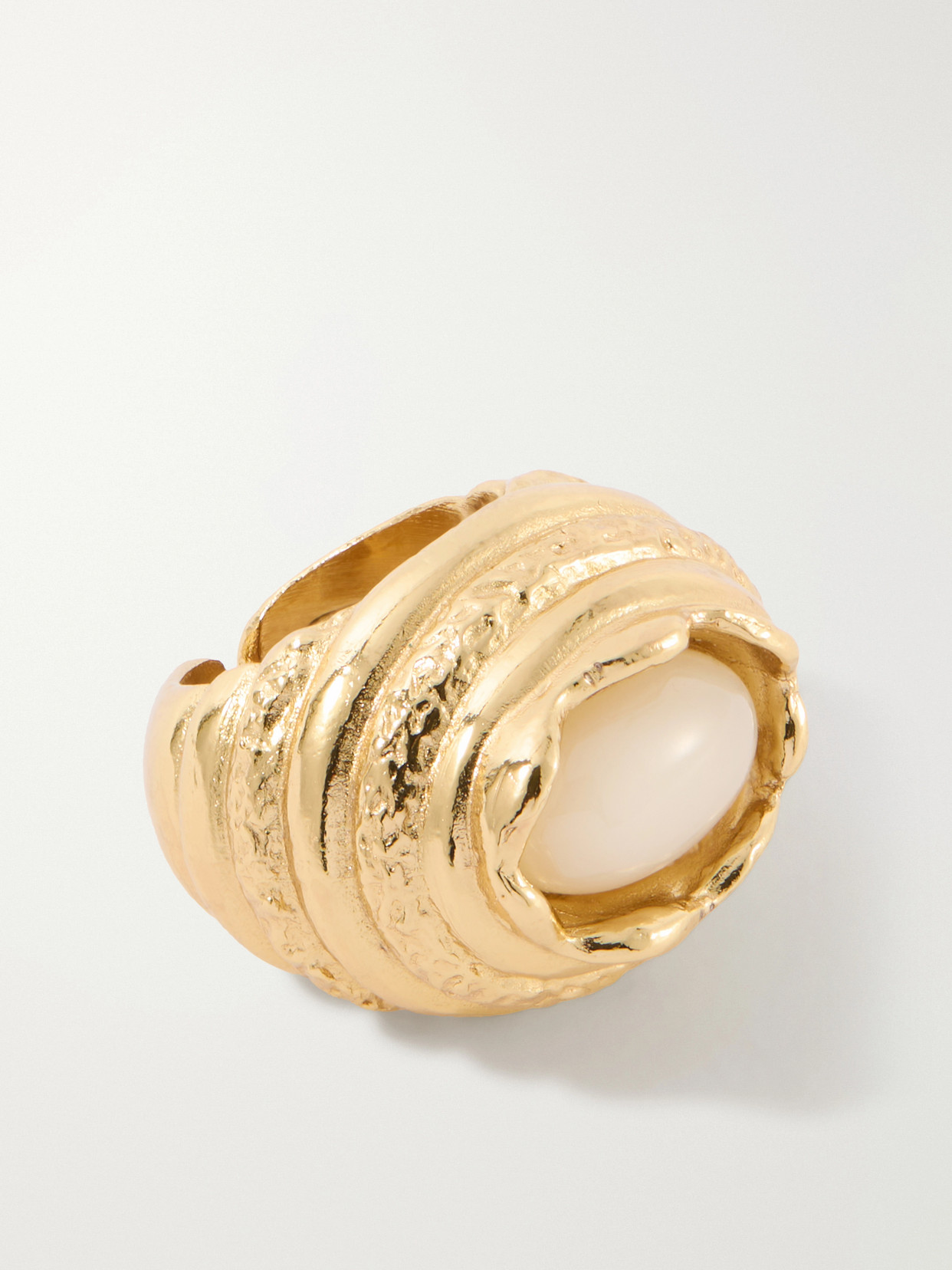 Paola Sighinolfi Amanda 18-karat Gold-plated Pewter And Resin Ring