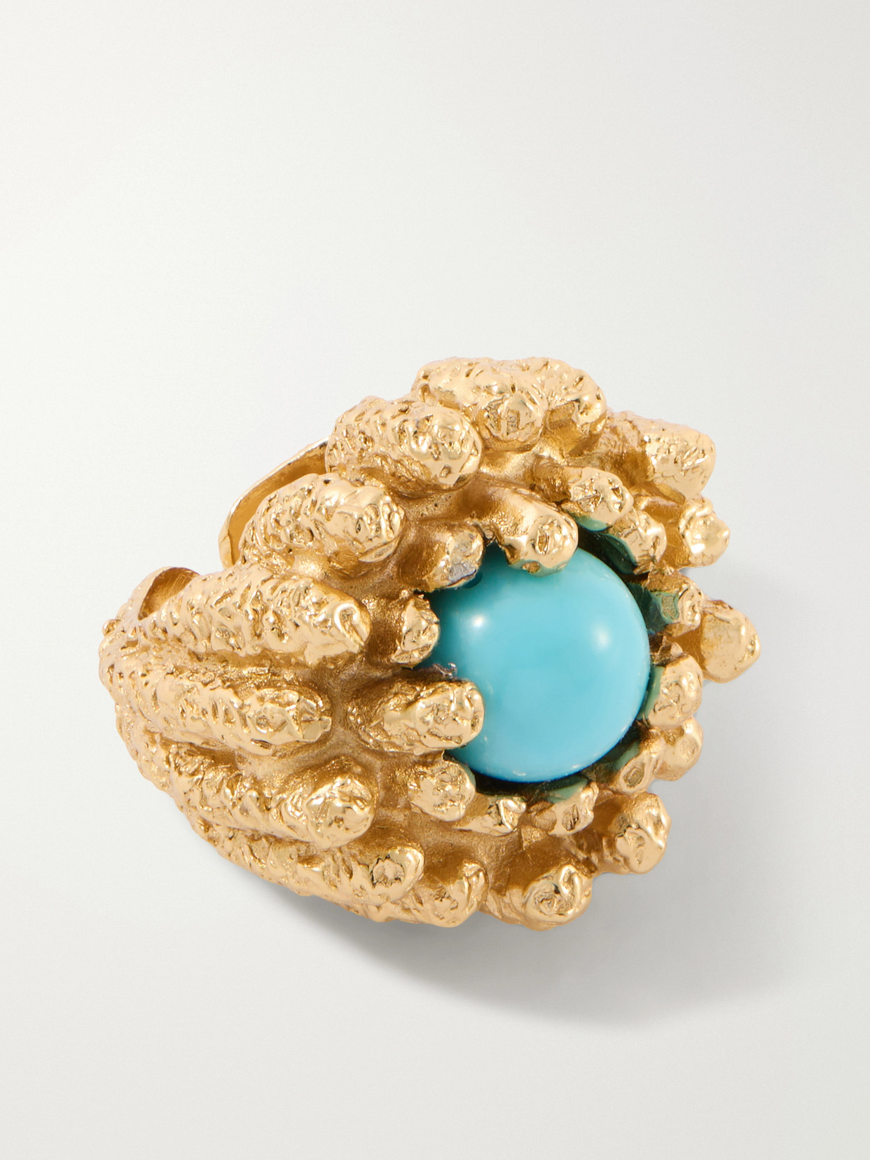 Paola Sighinolfi Lia 18-karat Gold-plated Pewter And Resin Ring