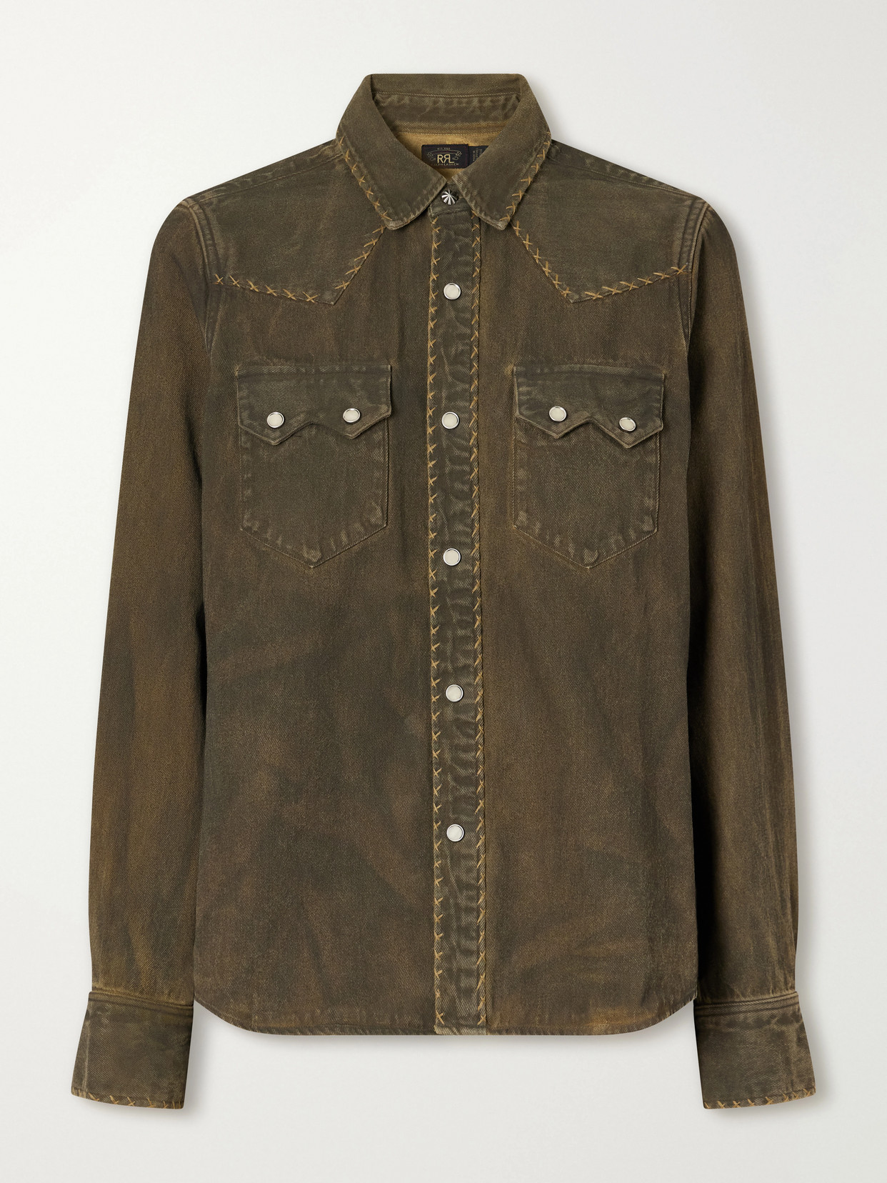 Whipstitched Denim Shirt