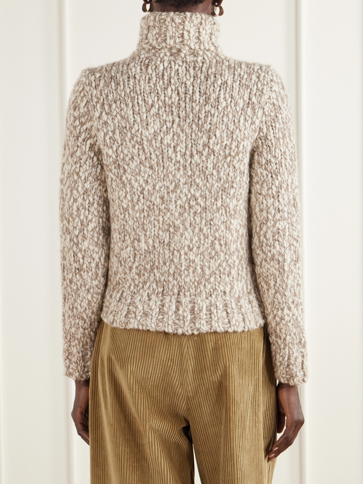 Marled Wool-Blend Sweater