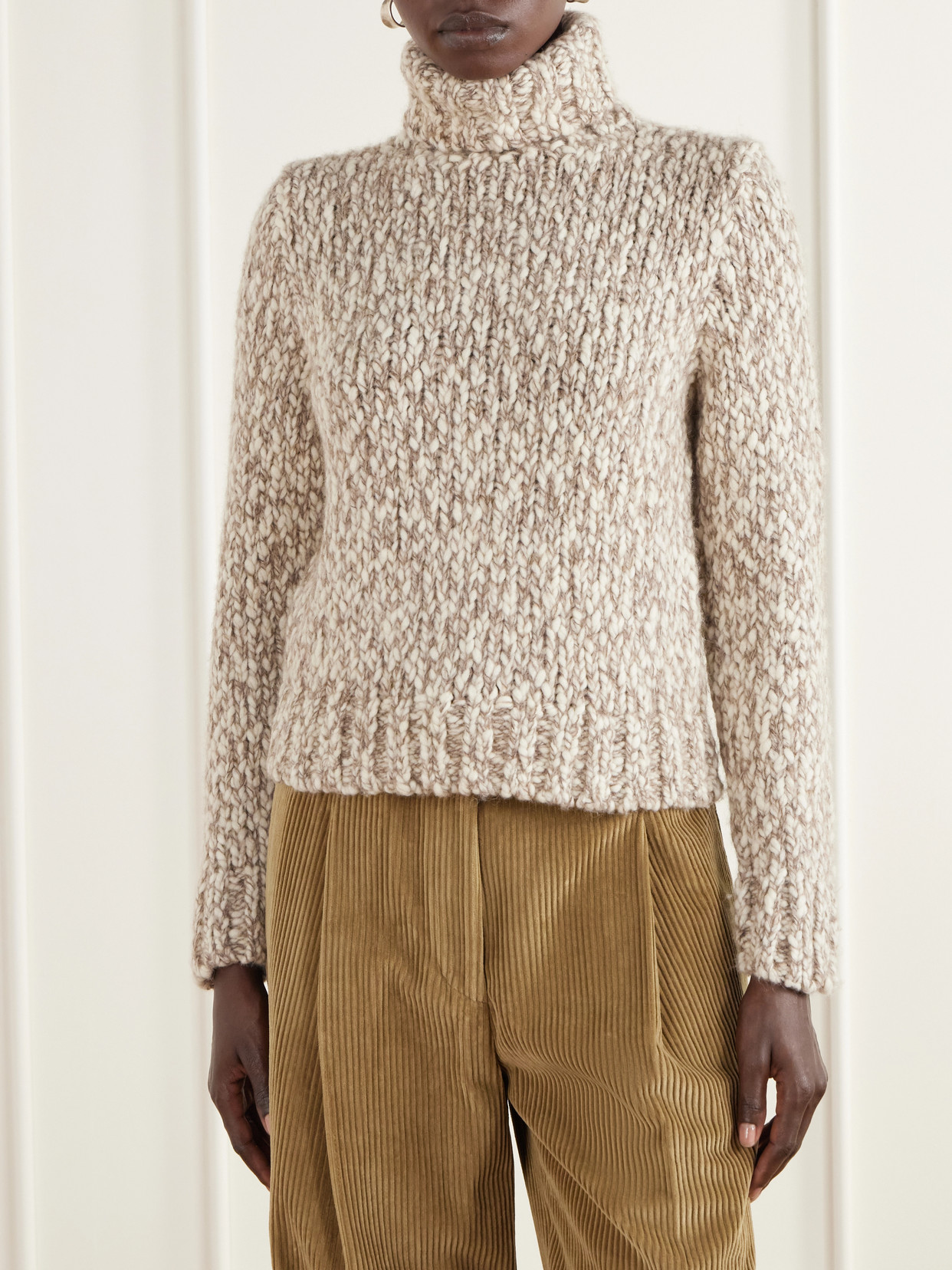 Marled Wool-Blend Sweater
