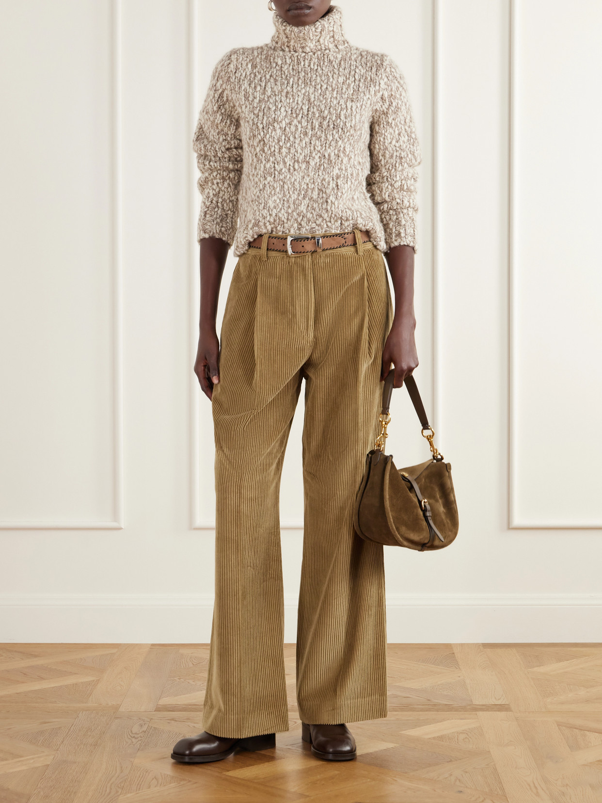 Marled Wool-Blend Sweater