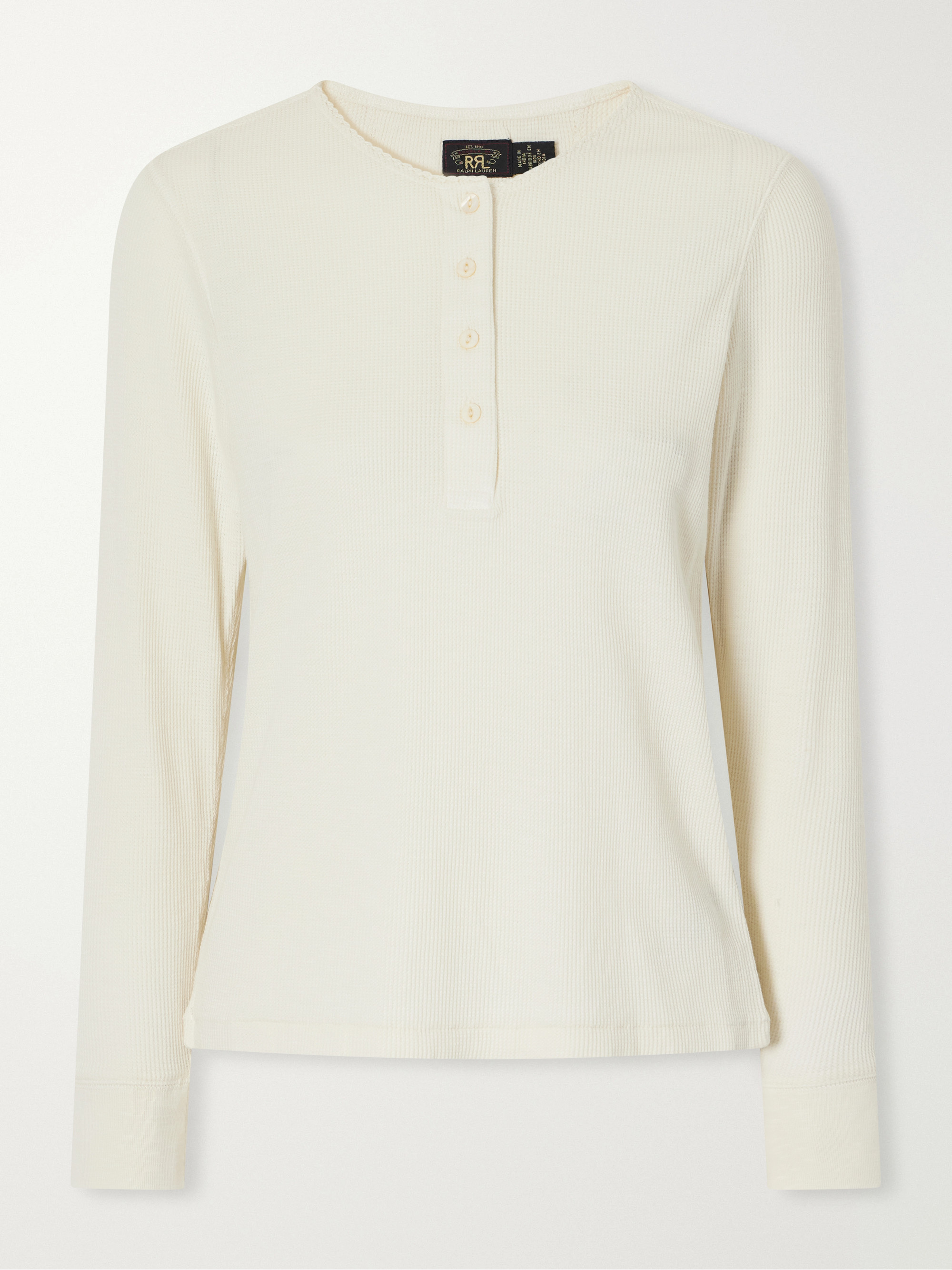 RRL Waffle-knit cotton-blend Henley top