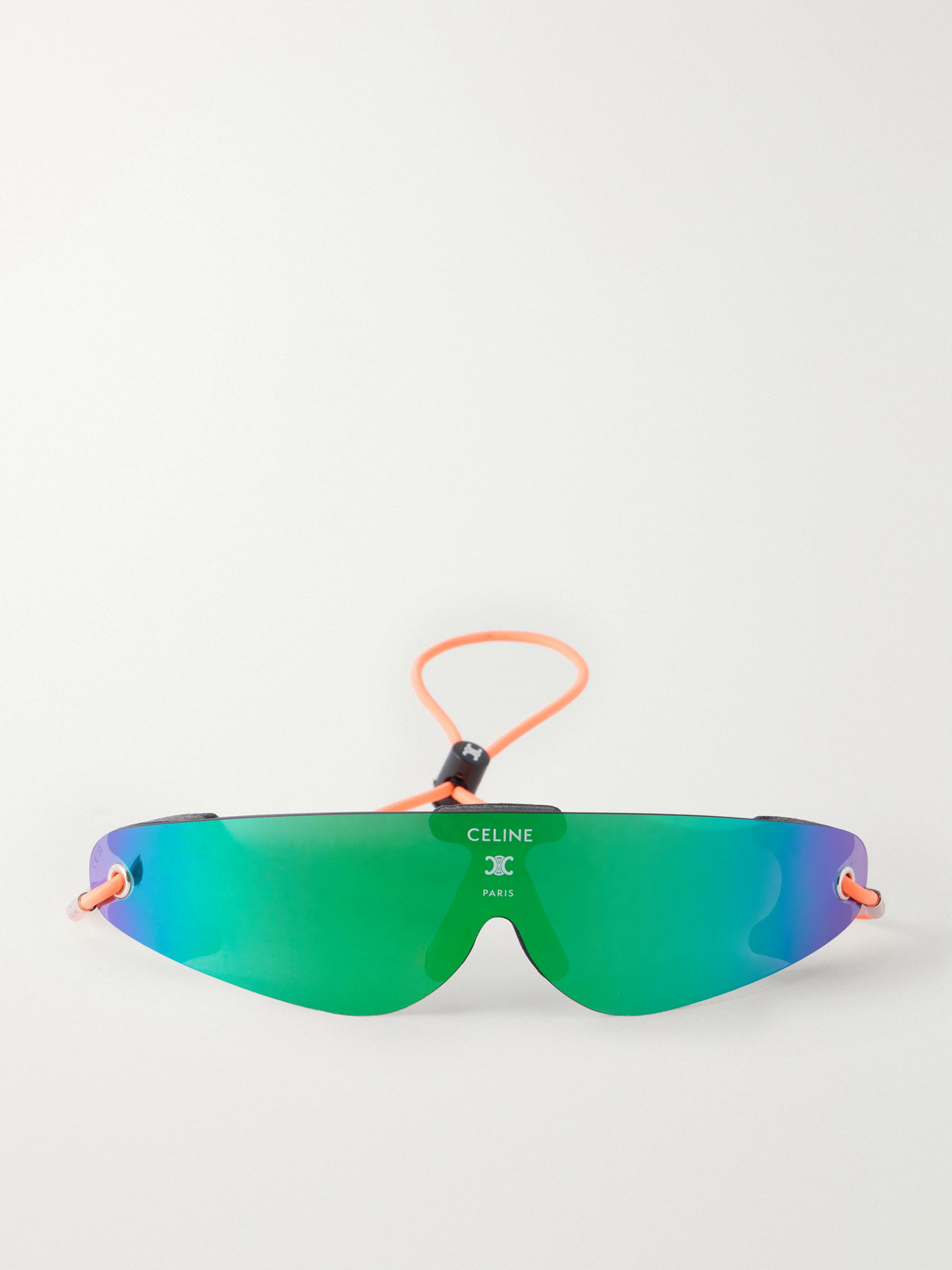 Celine Runner Shield-style Injection Sunglasses In Green