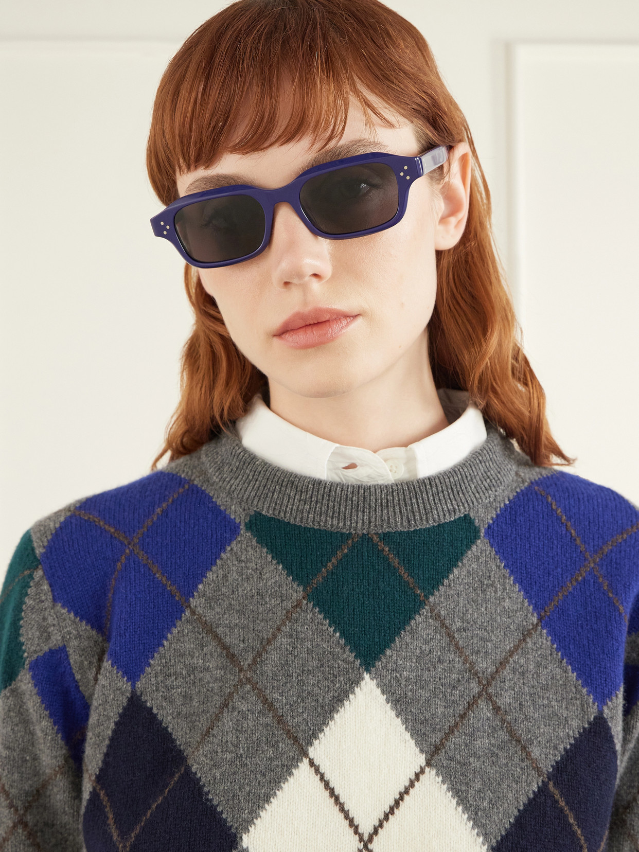 Celine Square-frame Sunglasses In White