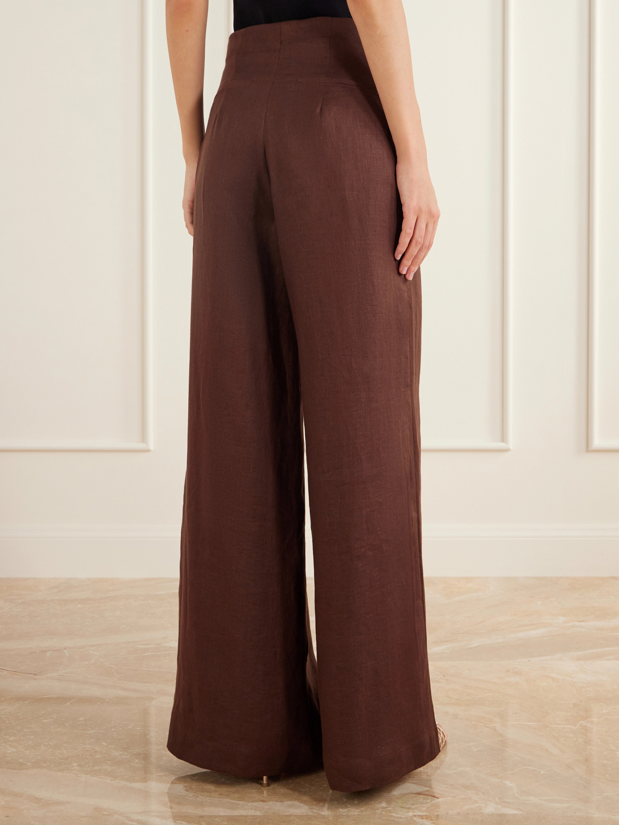 Andres Otalora Salmar linen-woven wide-leg pants