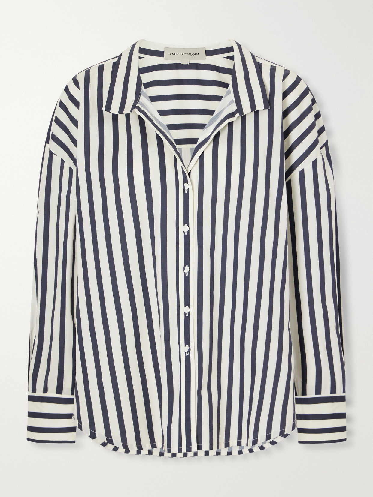 Un Tej Striped Cotton-Poplin Shirt