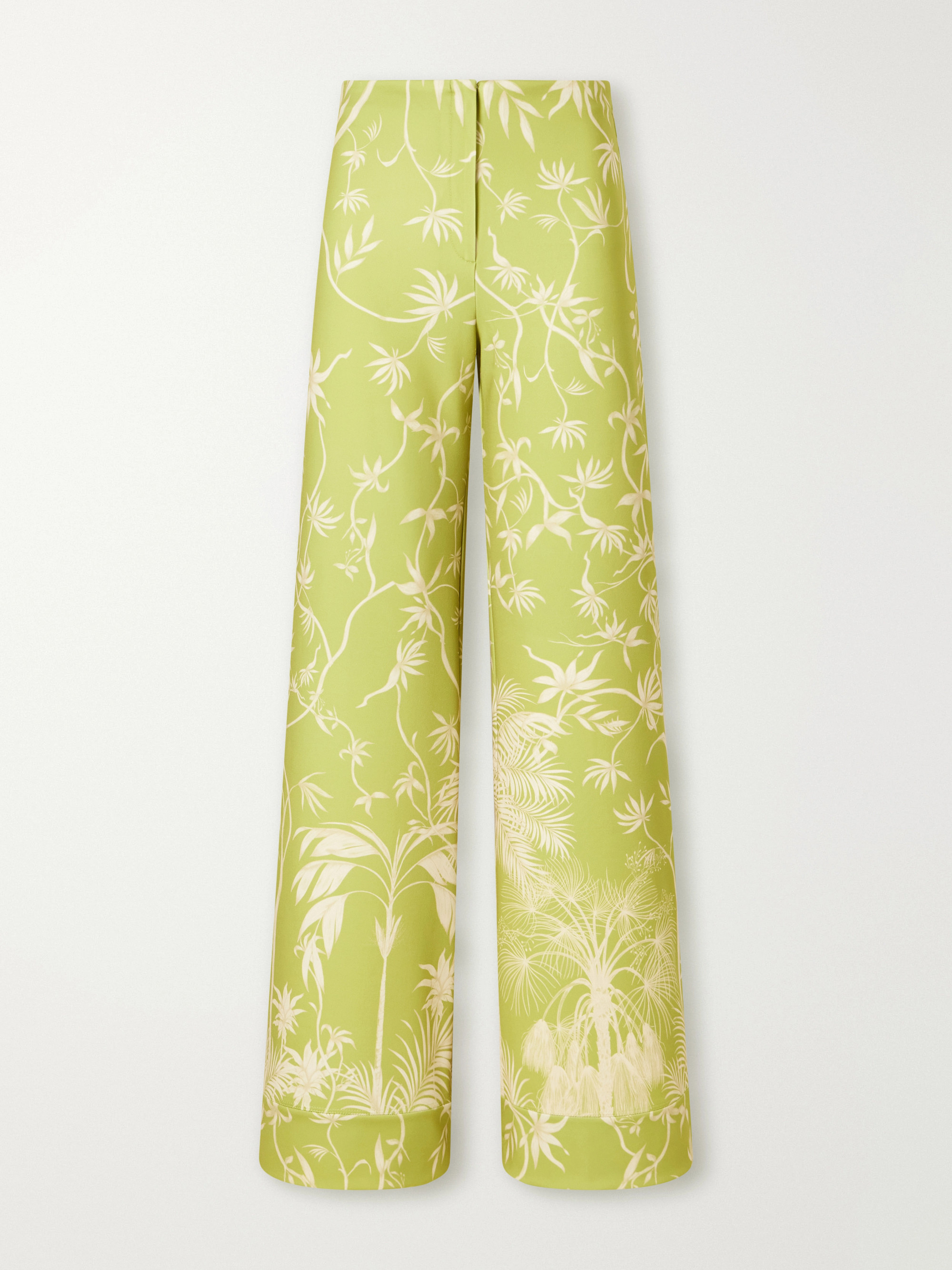 Andres Otalora Con Ella printed satin wide-leg pants