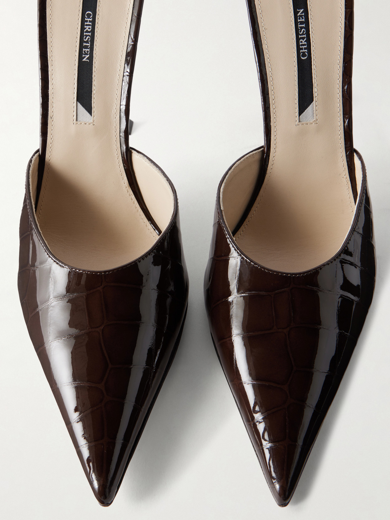 Helix 95 Toe Croc-Effect Mules