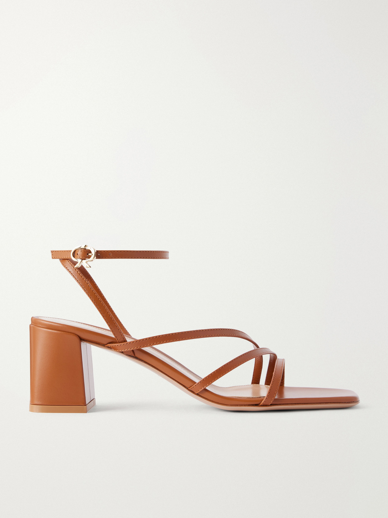 Gianvito Rossi 55 Leather Sandals In Brown