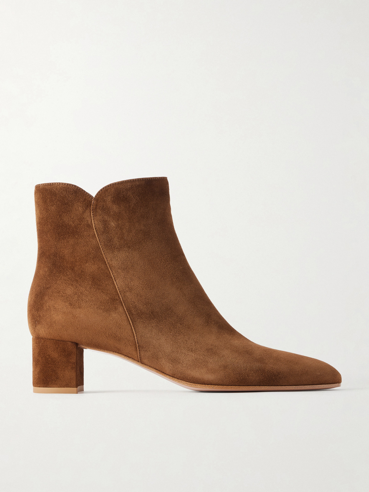 Gianvito Rossi 55 Suede Ankle Boots In Brown