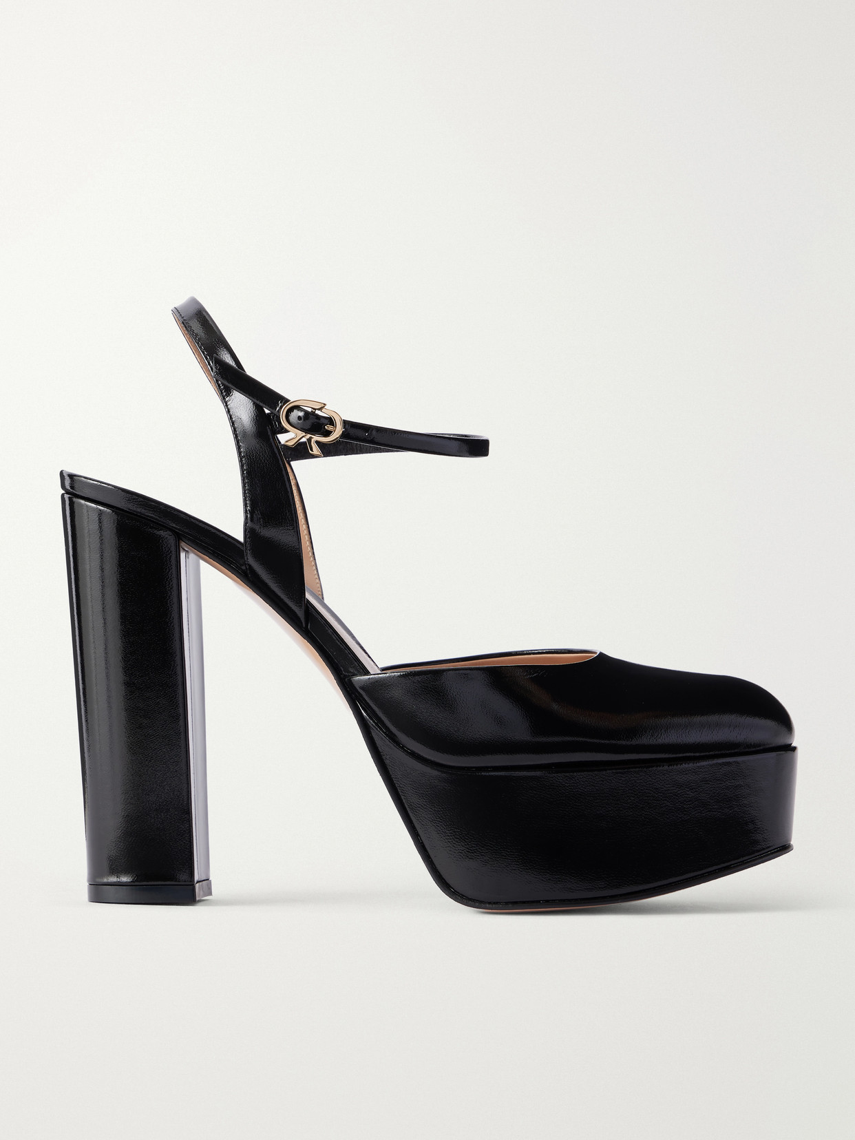 85 Patent Leather Platform Pumps