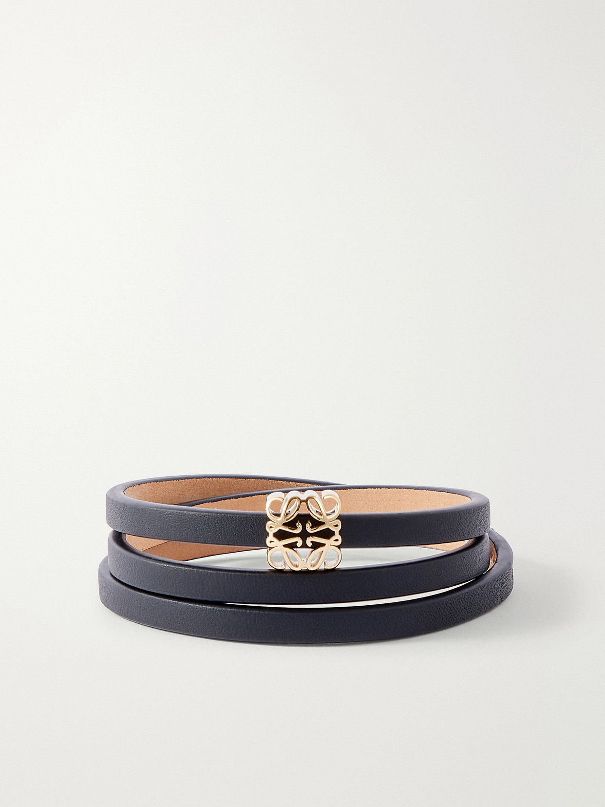 Loewe + Paula's Ibiza Logo-embellished Leather Bracelet In Black