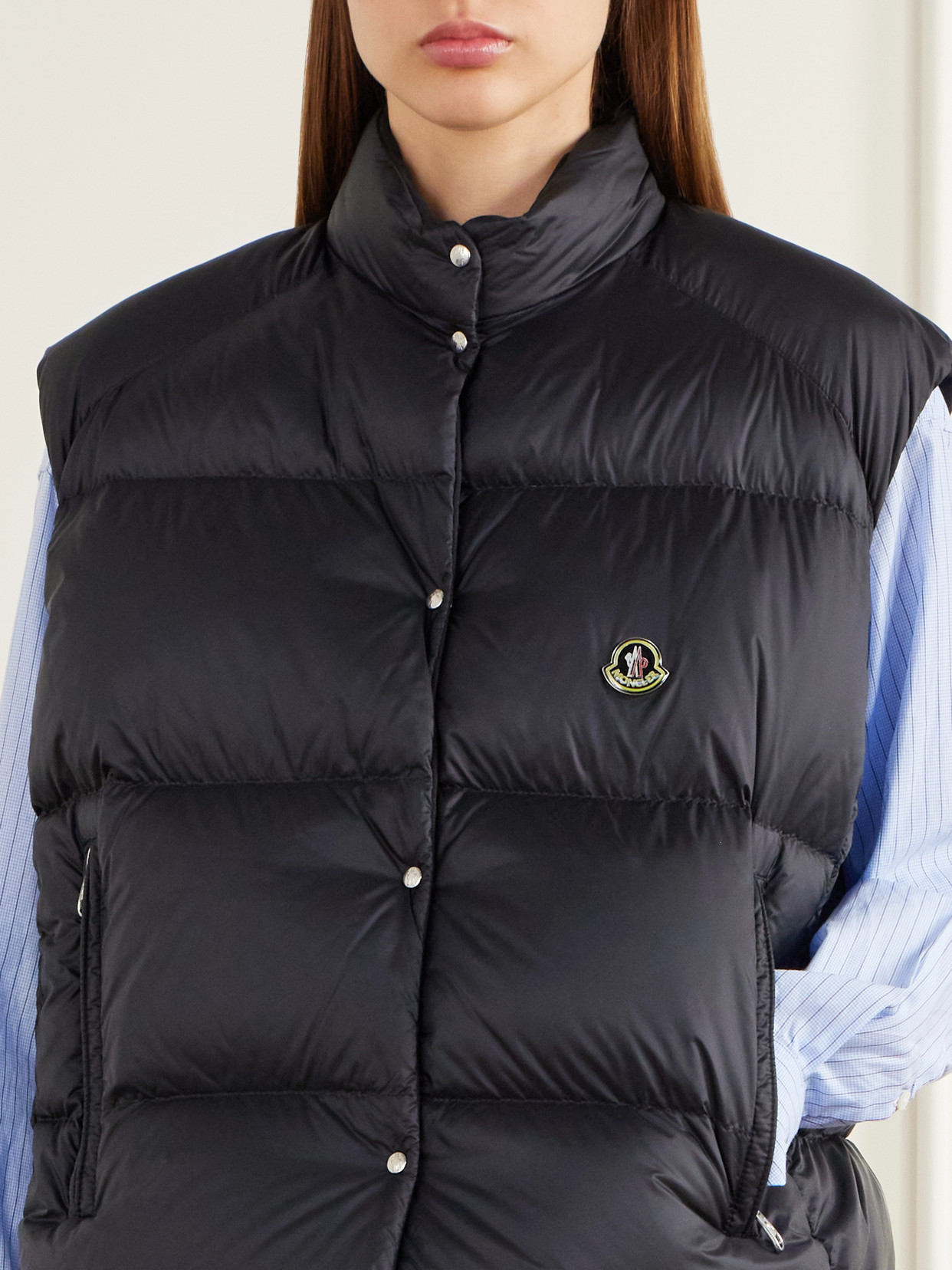 Logo-Appliquéd Quilted Shell Down Vest