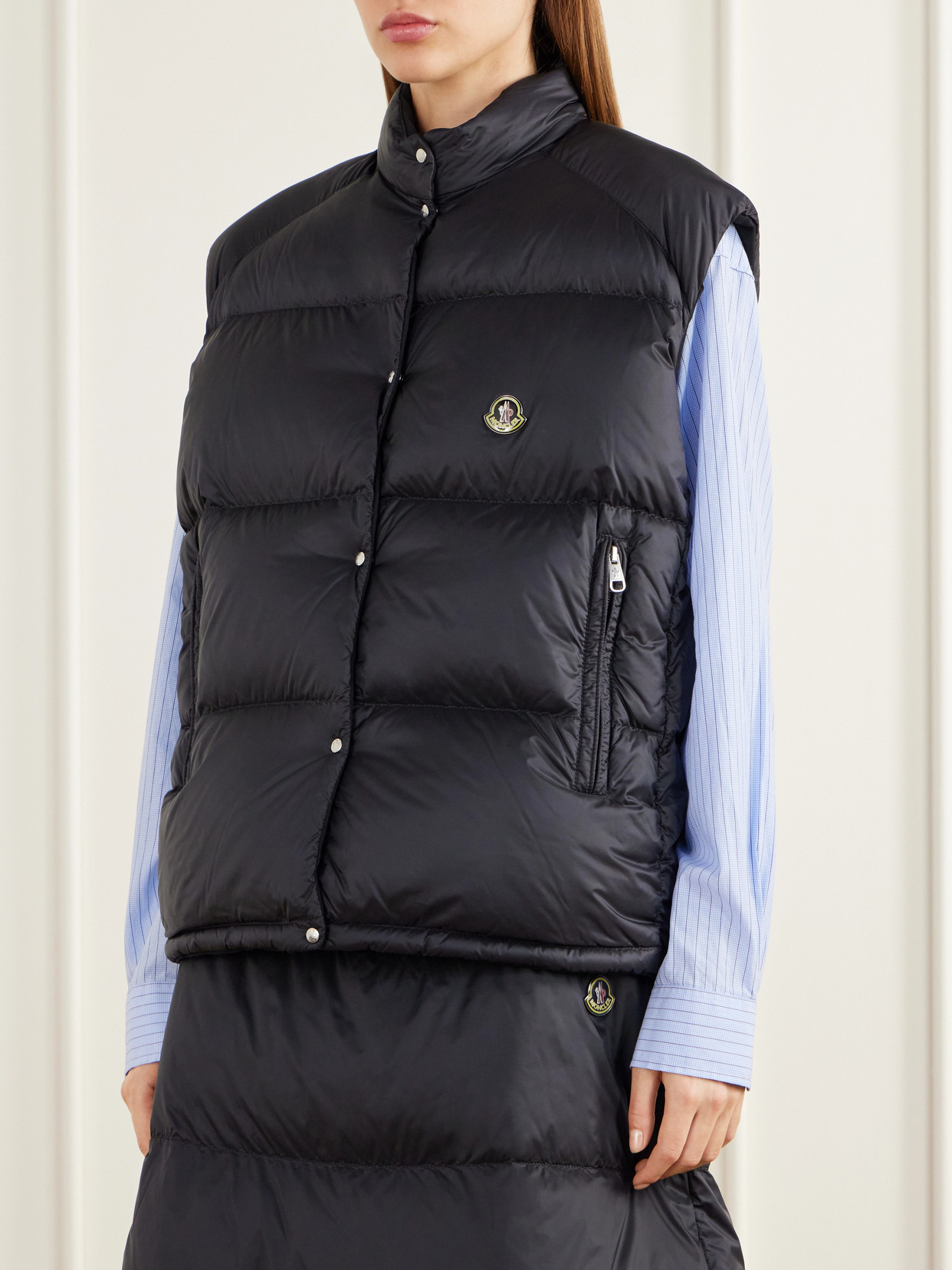 Logo-Appliquéd Quilted Shell Down Vest