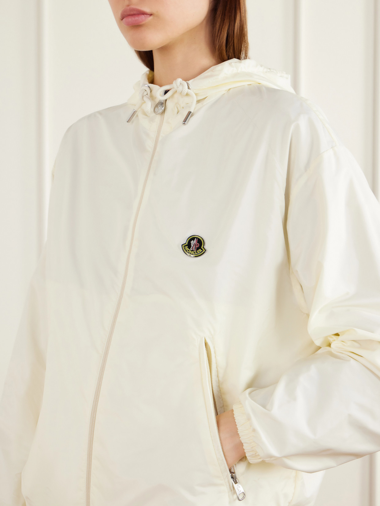 Windbreaker Logo-Appliquéd Hooded Jacket