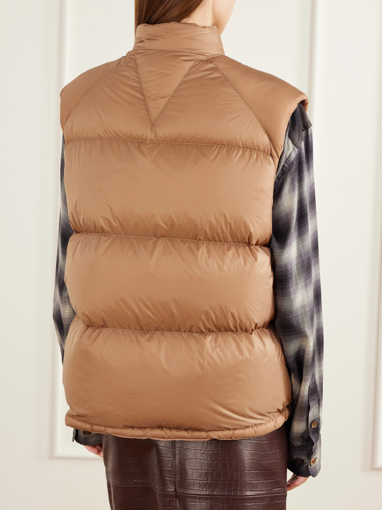 Logo-Appliquéd Quilted Shell Down Vest