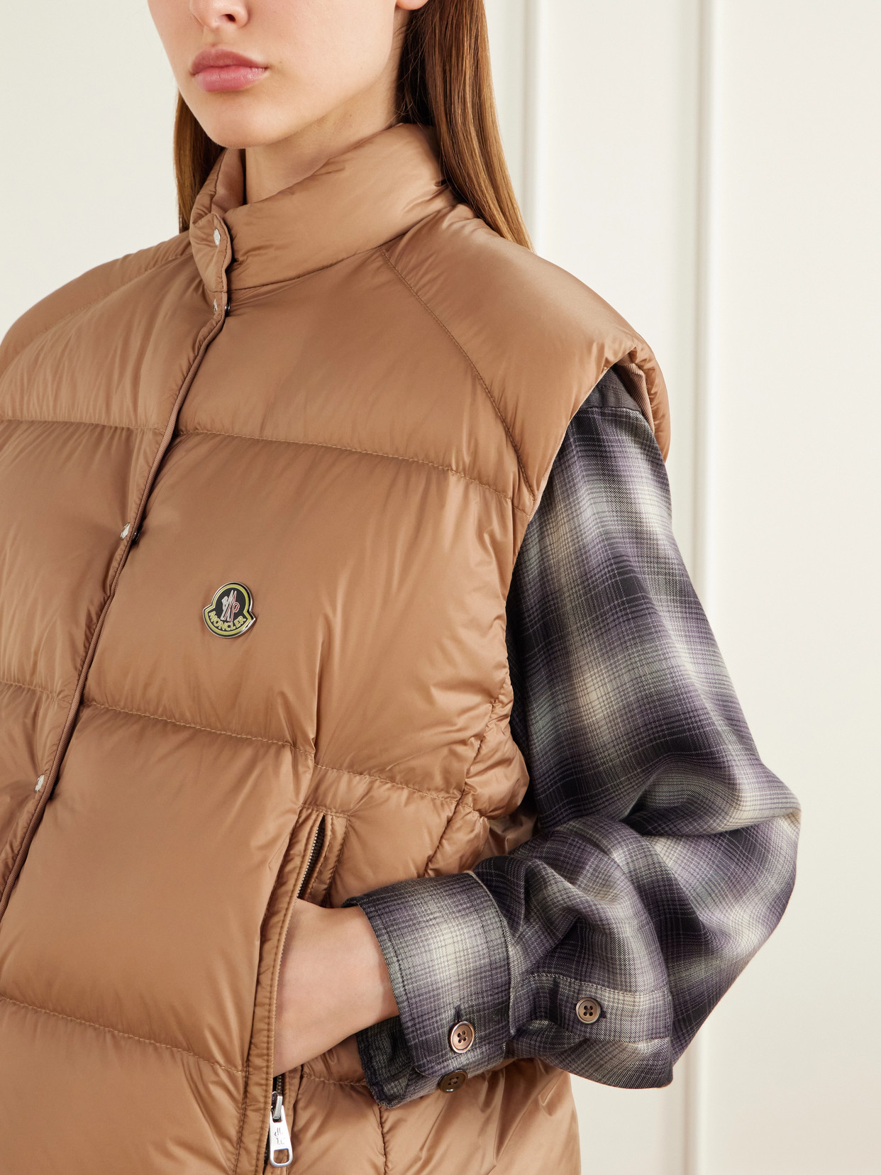 Logo-Appliquéd Quilted Shell Down Vest