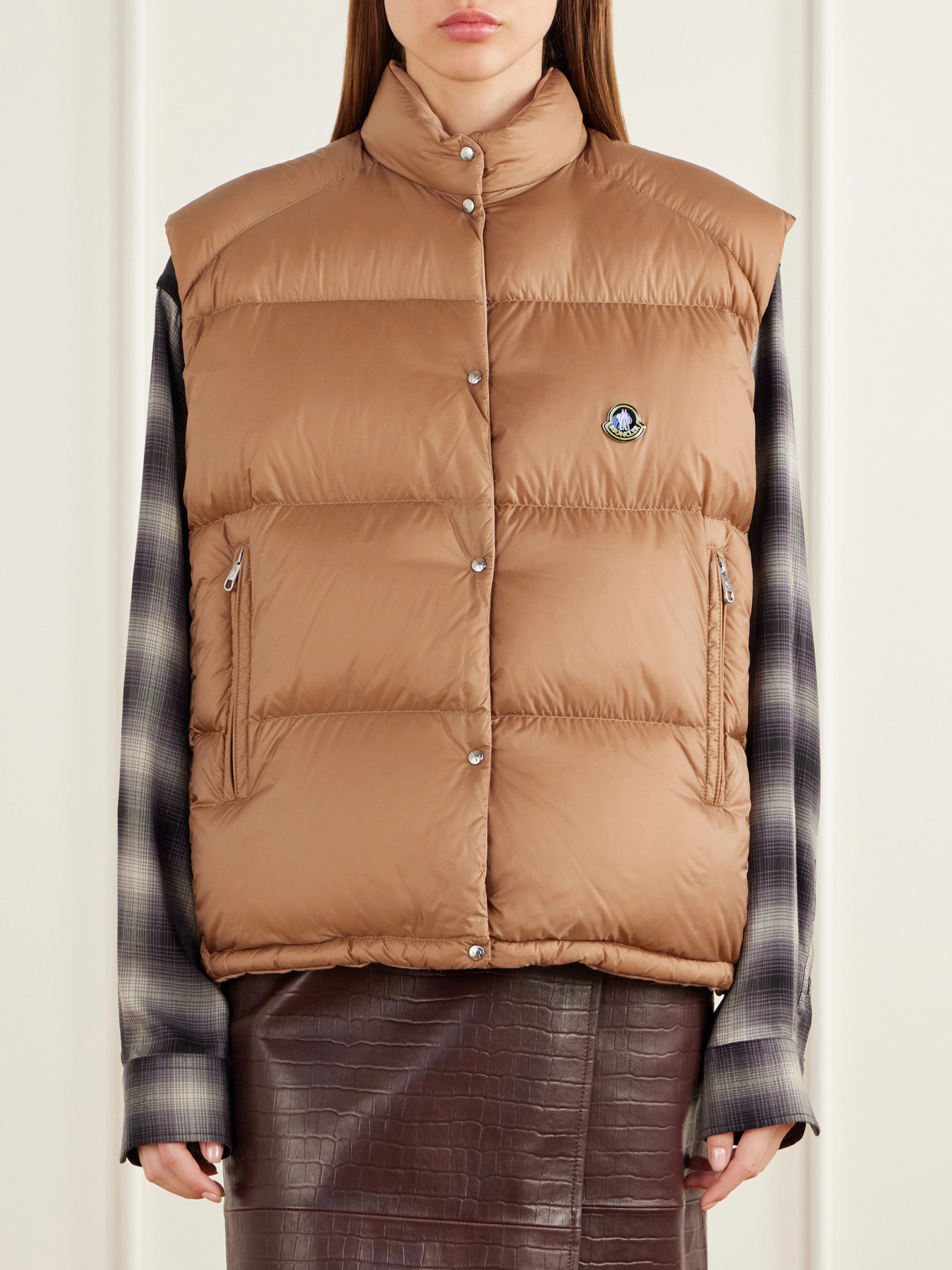 Logo-Appliquéd Quilted Shell Down Vest