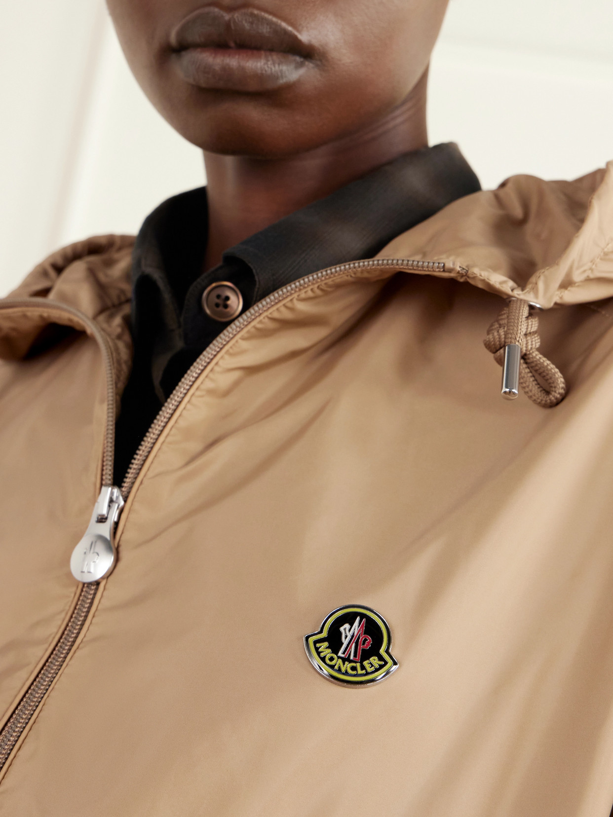 Windbreaker Logo-Appliquéd Hooded Jacket