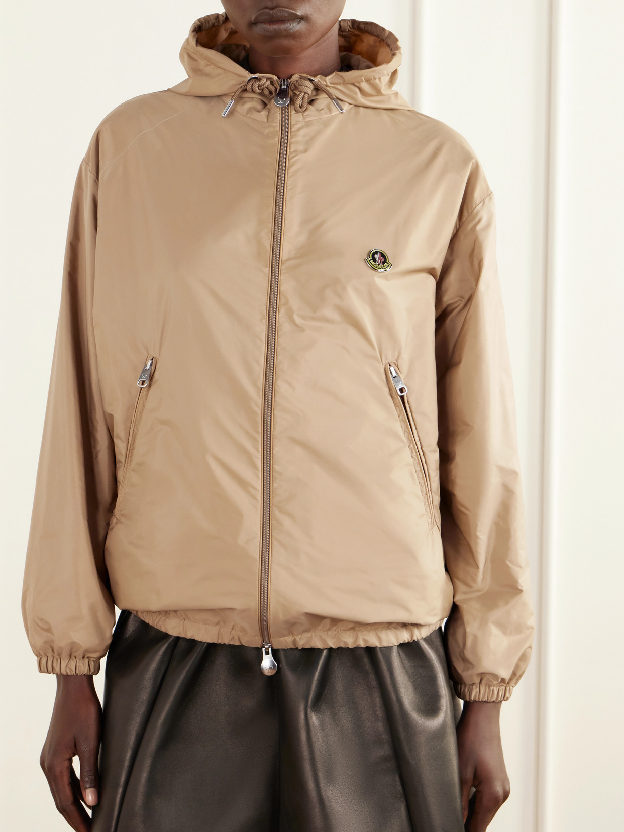 Windbreaker Logo-Appliquéd Hooded Jacket