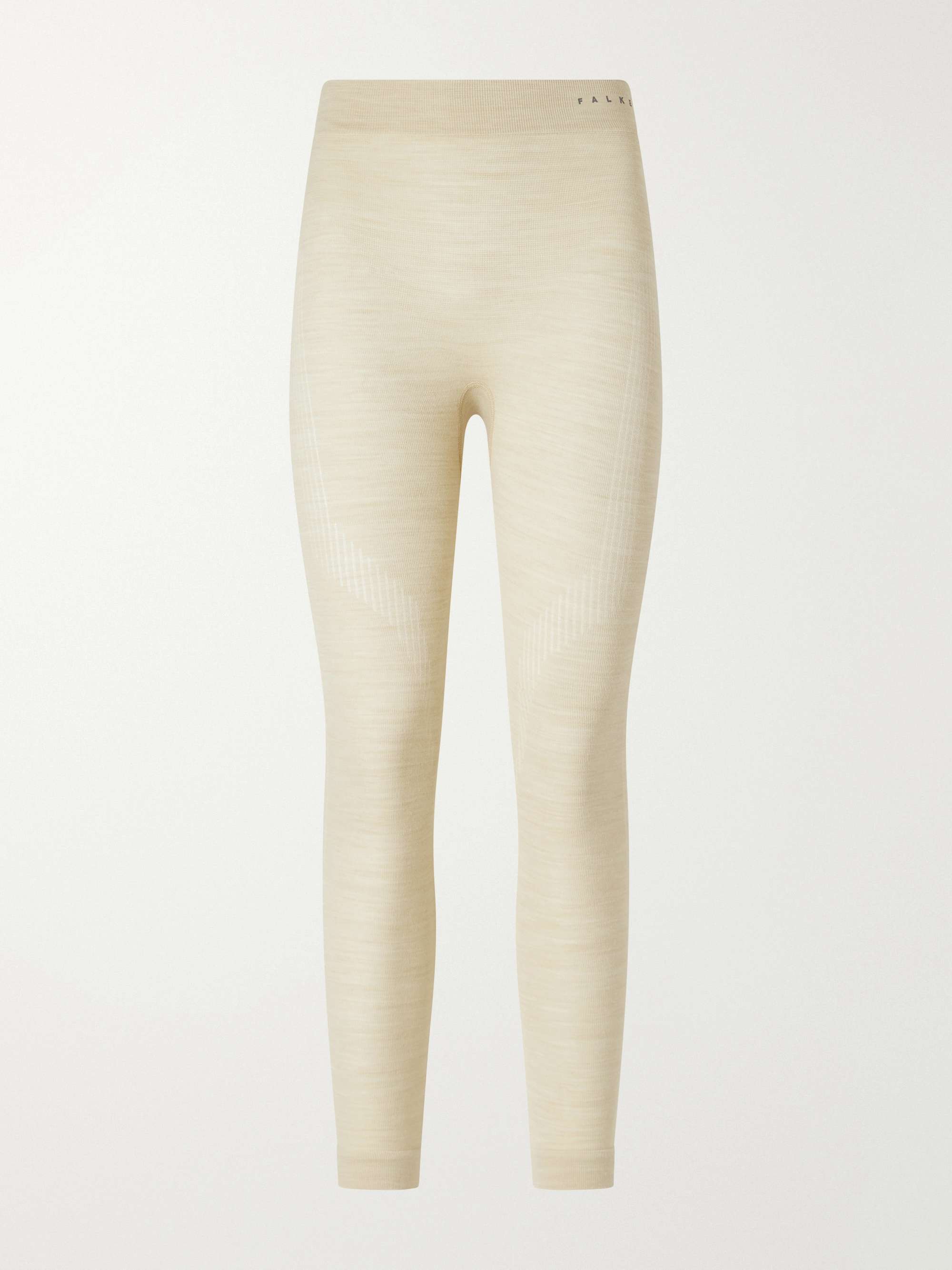 FALKE ERGONOMIC SPORT SYSTEM Paneled technical stretch wool-blend leggings