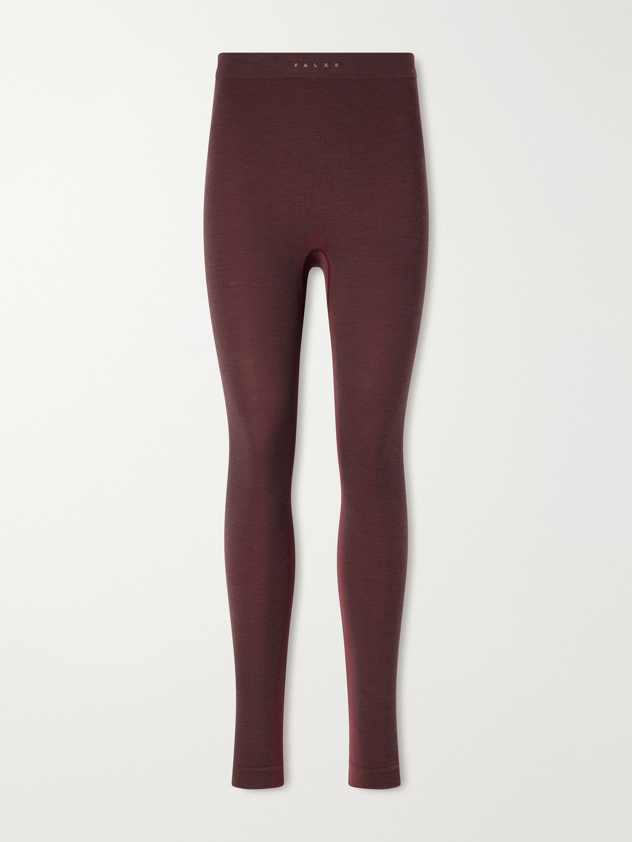 Falke Thermozone Ribbed Jersey Leggings In Brown