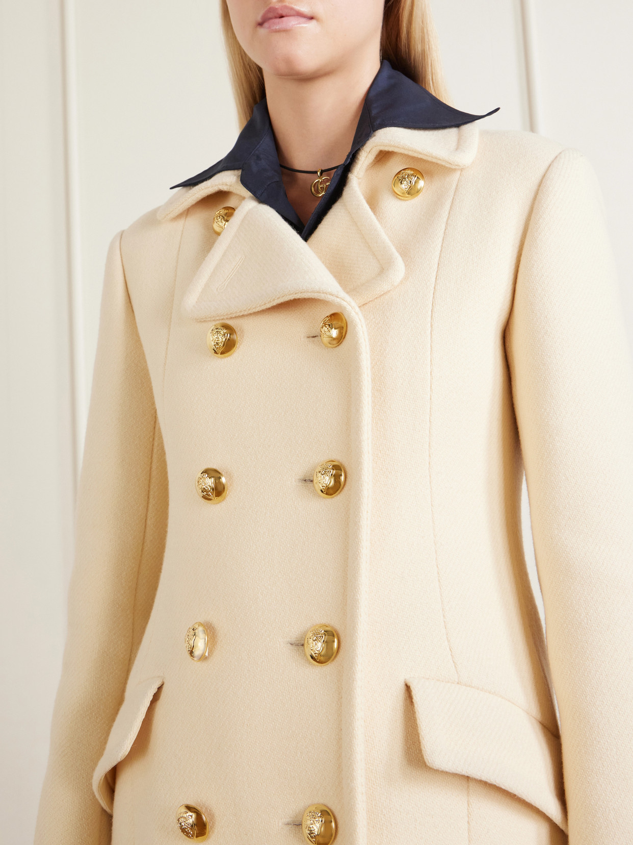 Double-Breasted Wool-Blend Coat