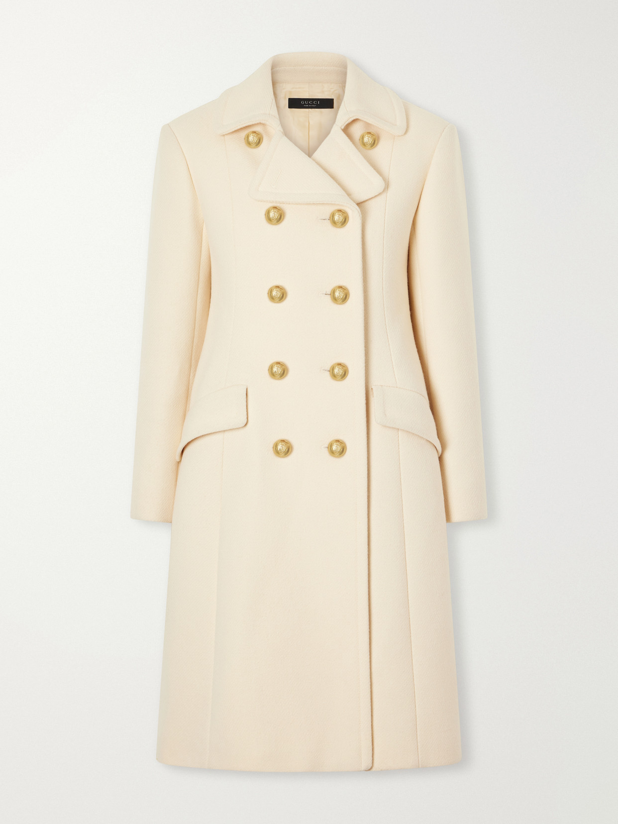 Double-Breasted Wool-Blend Coat