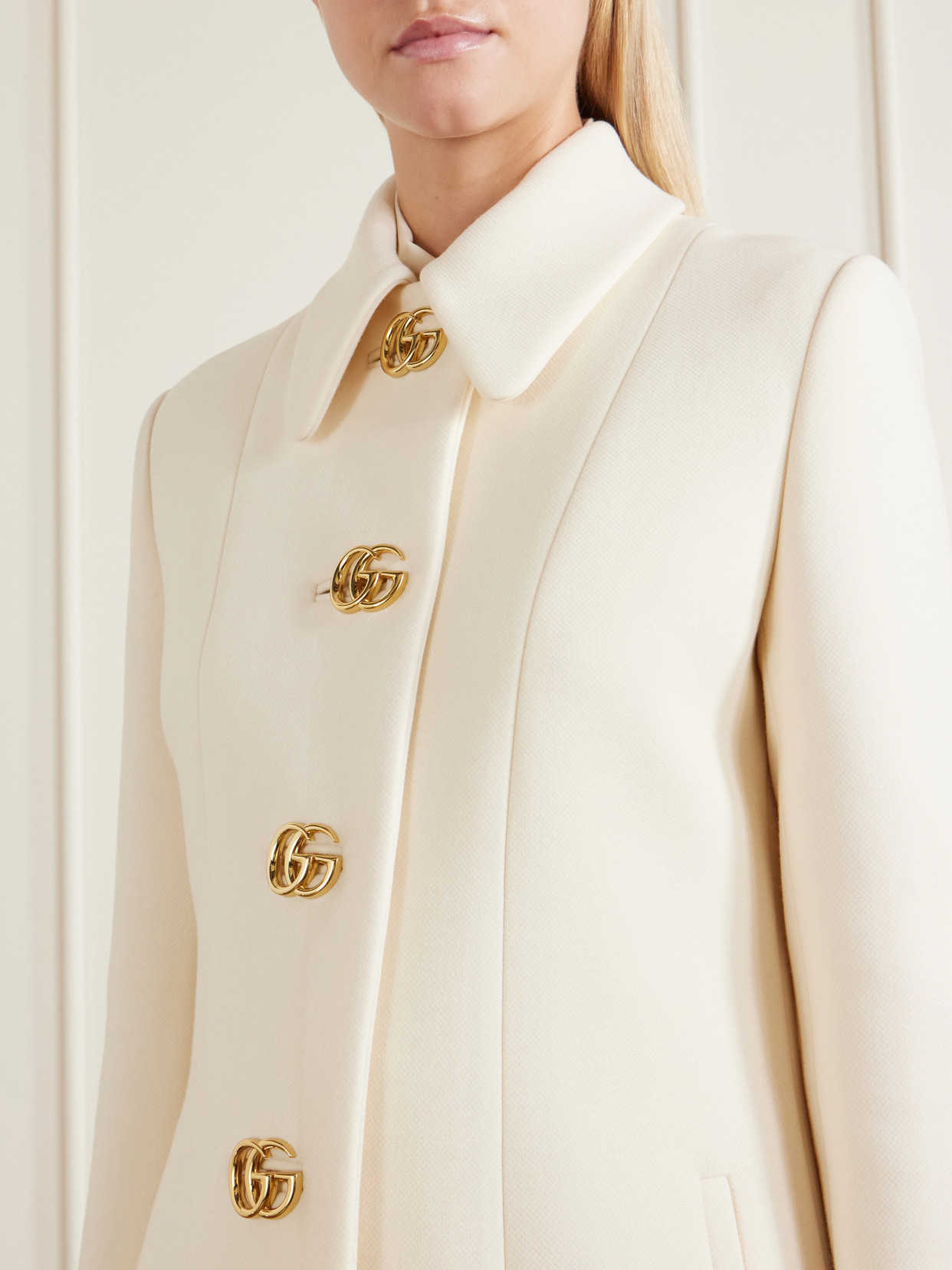 GG Wool-Crepe Coat