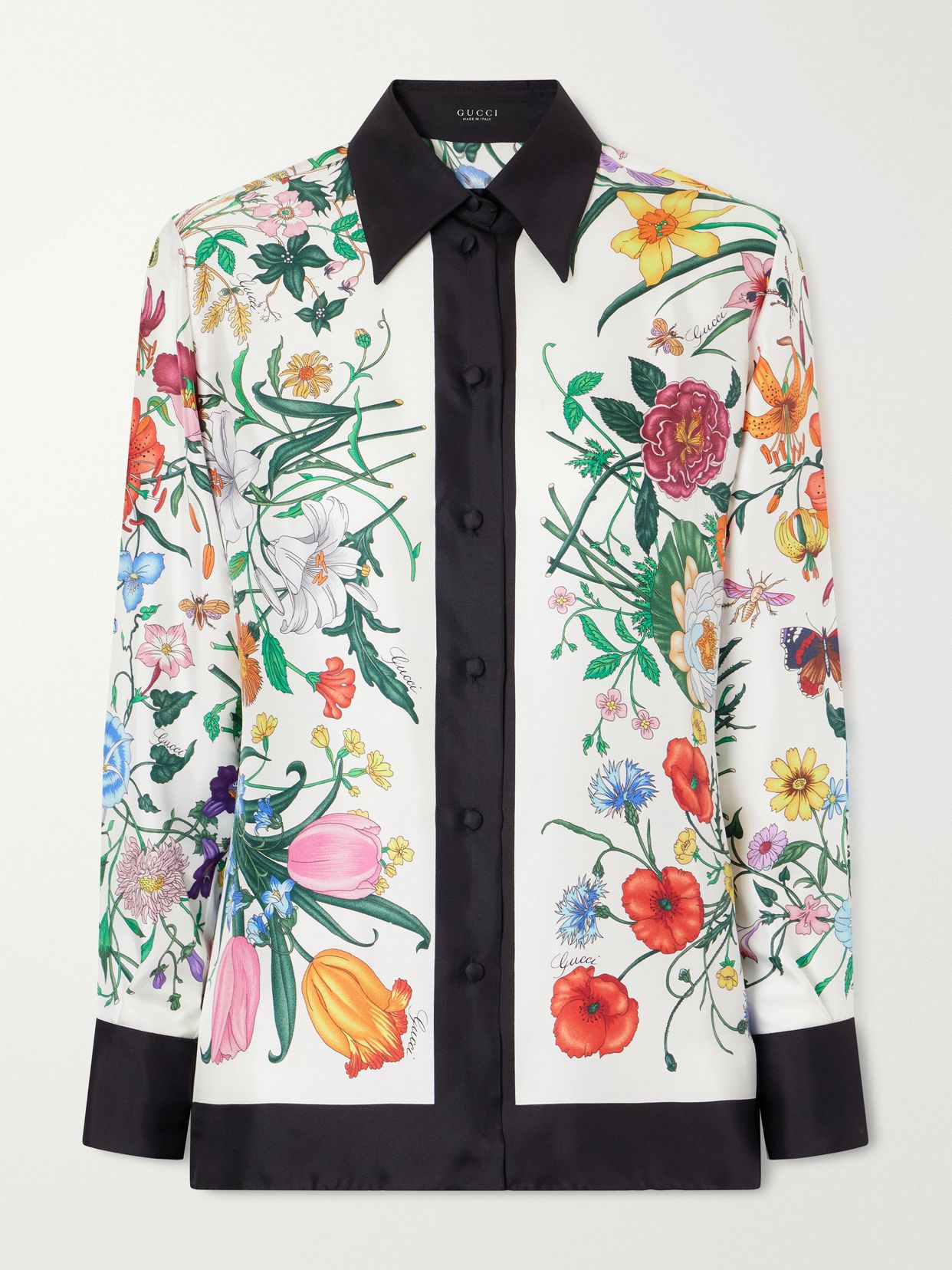 Floral Place Printed Silk Twill Blouse