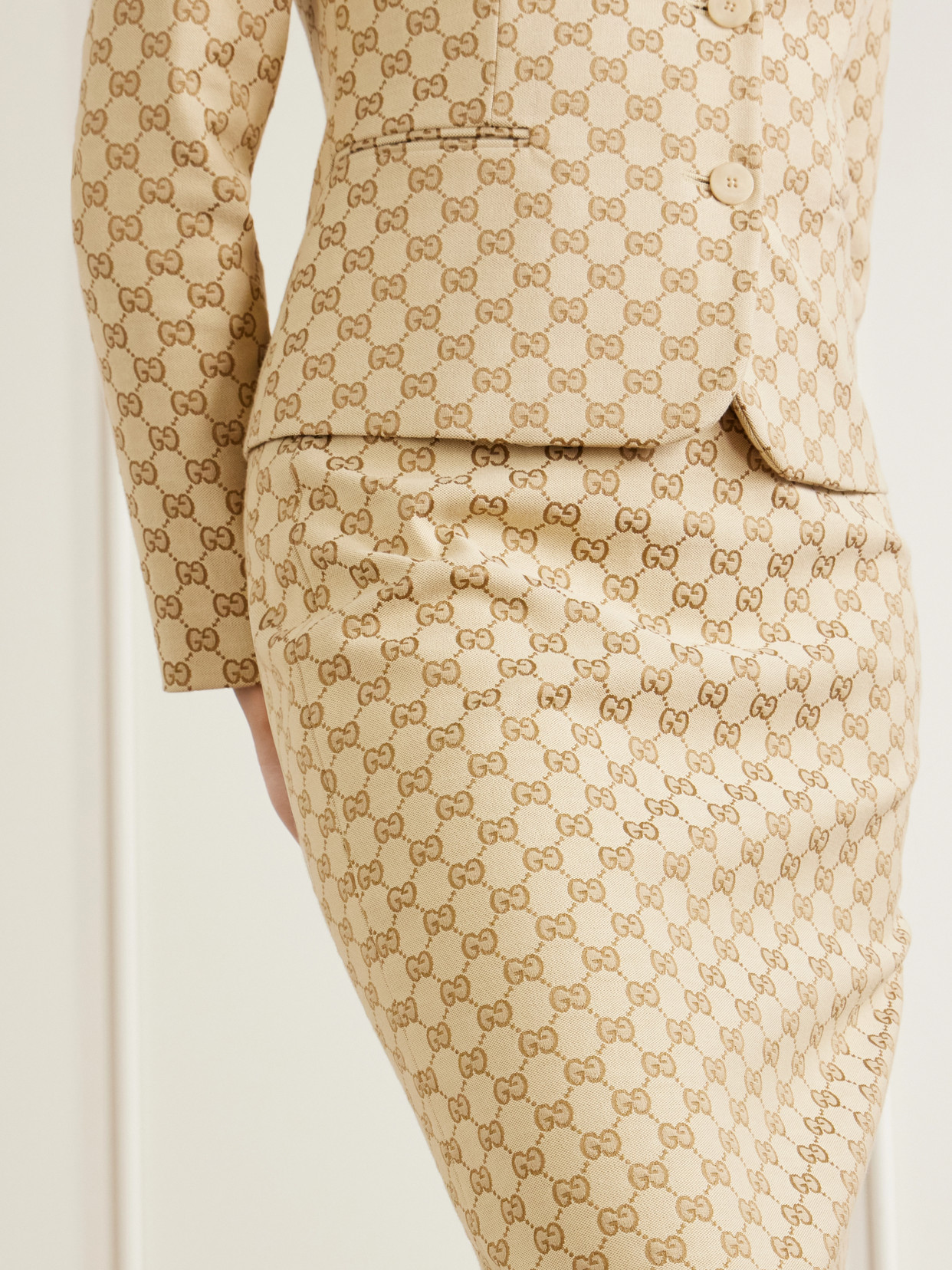 GG Supreme Canvas-Jacquard Midi