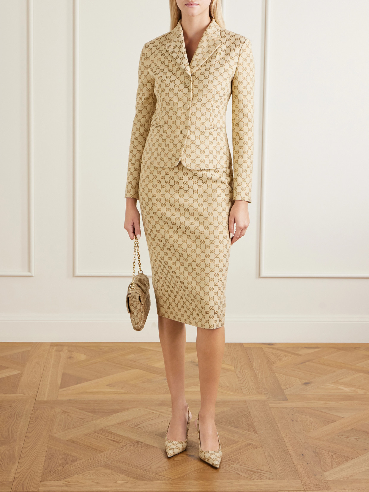 GG Supreme Canvas-Jacquard Midi