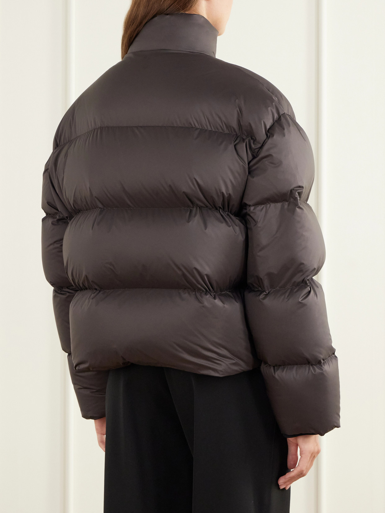 Logo-Embroidered Quilted Shell Down Jacket