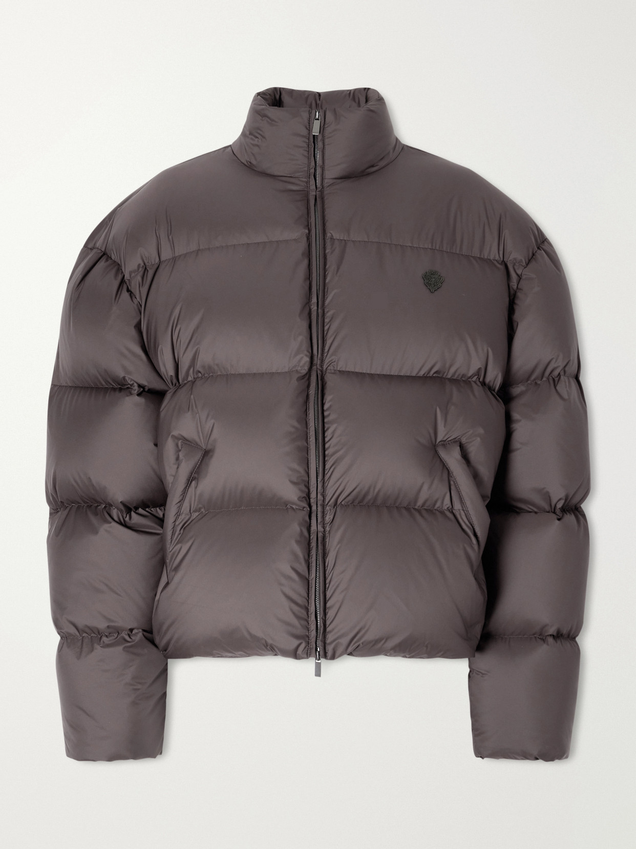 Logo-Embroidered Quilted Shell Down Jacket