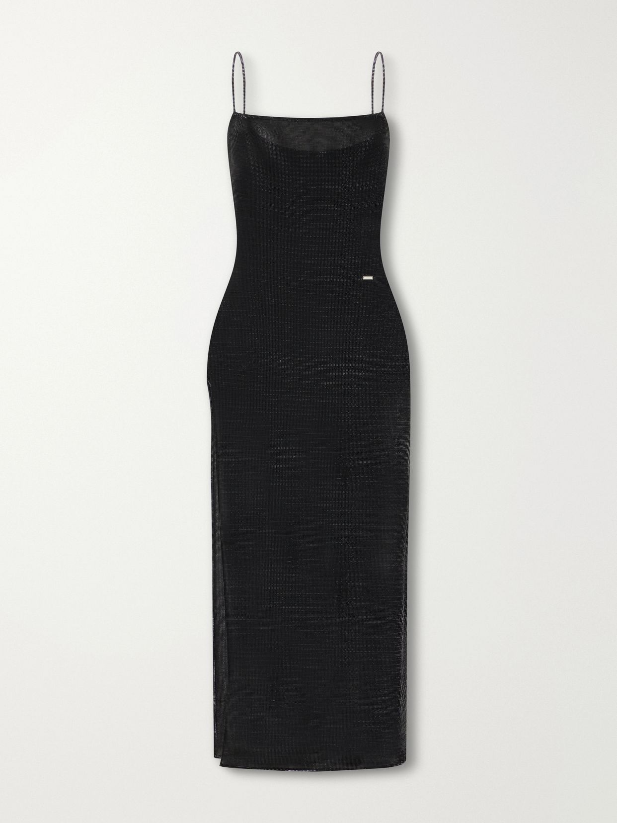 Lamé-jersey midi dress
