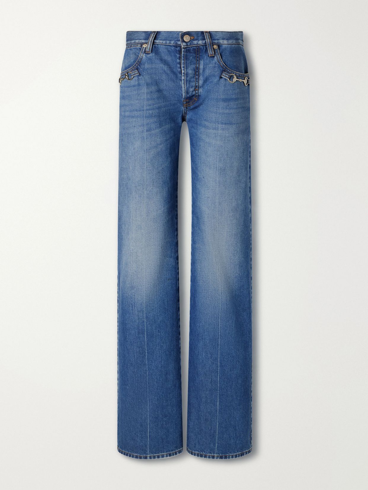 Low-rise bootcut jeans