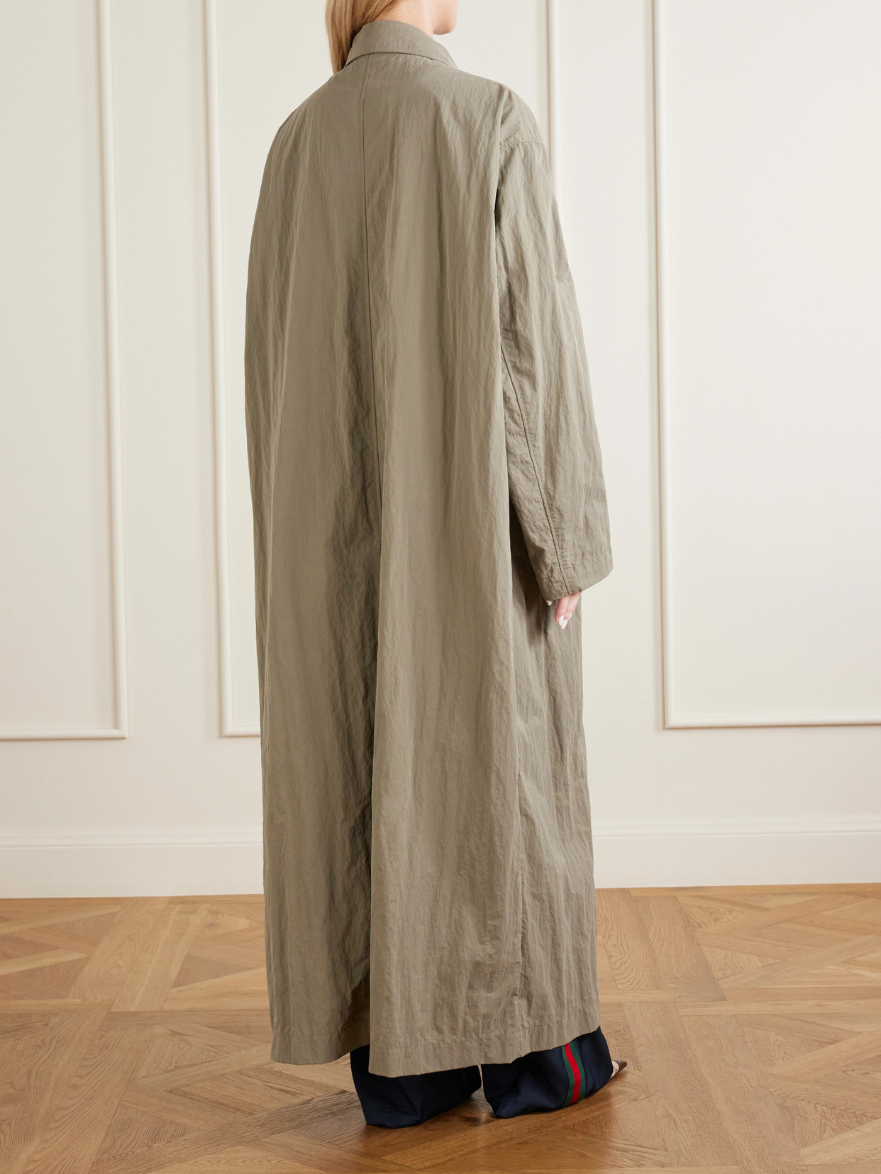 Crinkled Trench Coat