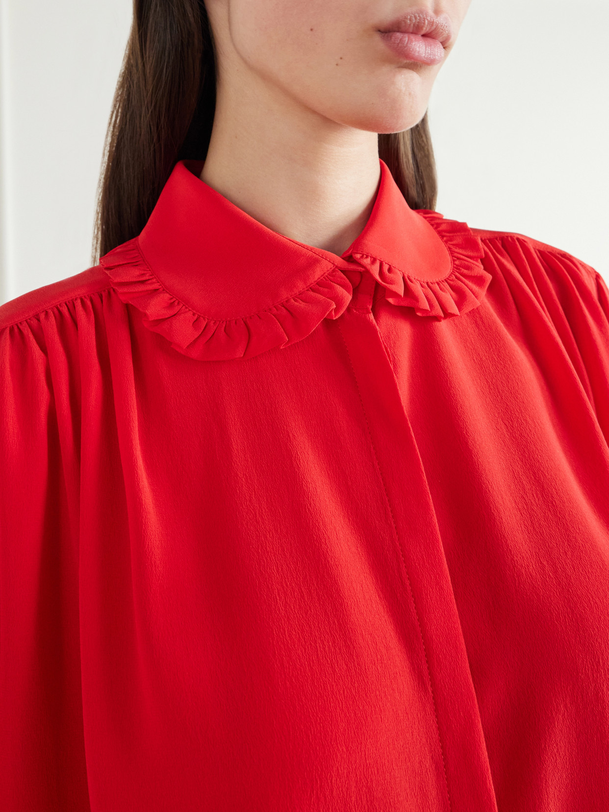 Silk Crepe-De-Chine Blouse