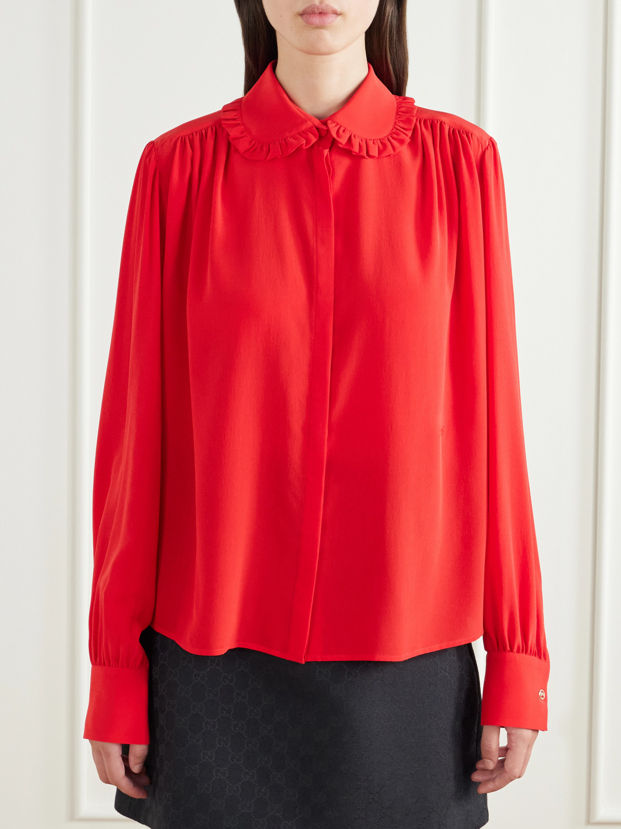 Silk Crepe-De-Chine Blouse