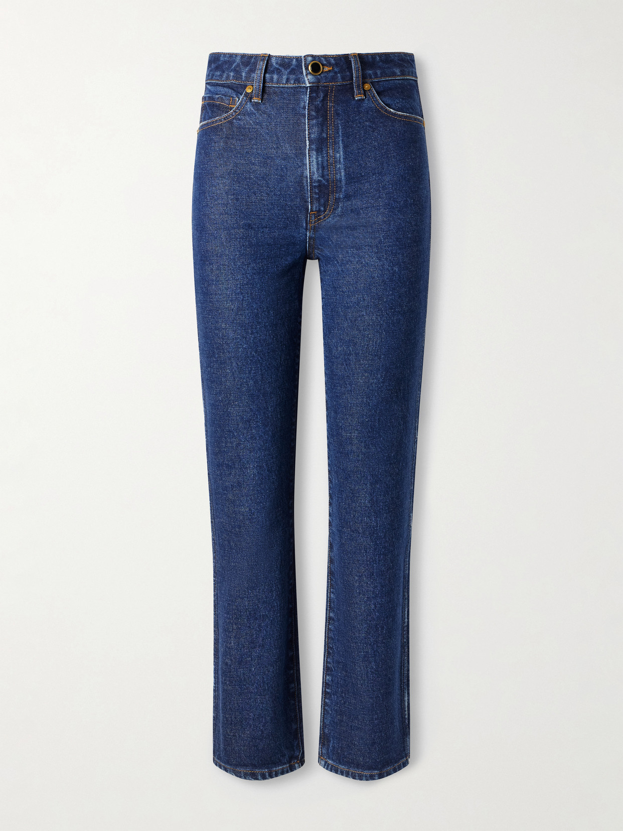 Khaite Abigail High-rise Straight-leg Jeans In Blue