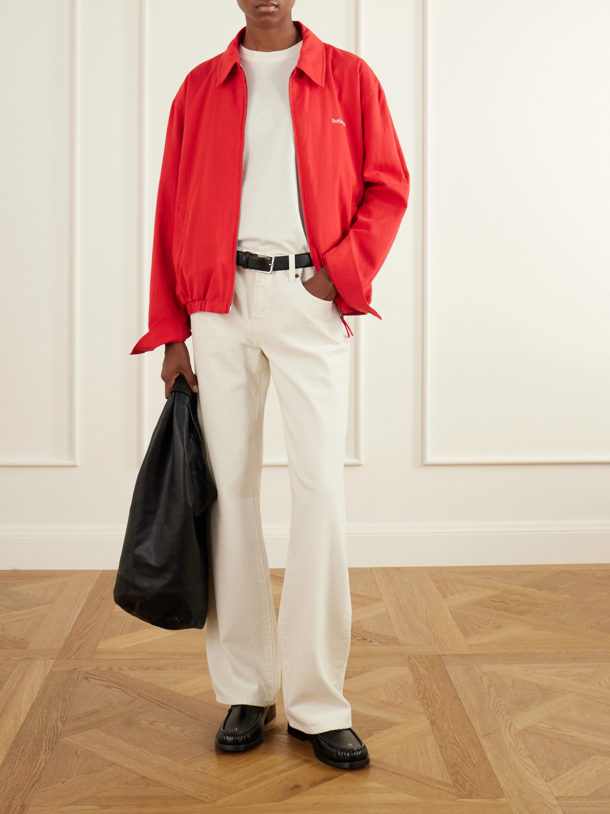 Frame Cotton-twill Jacket In Red