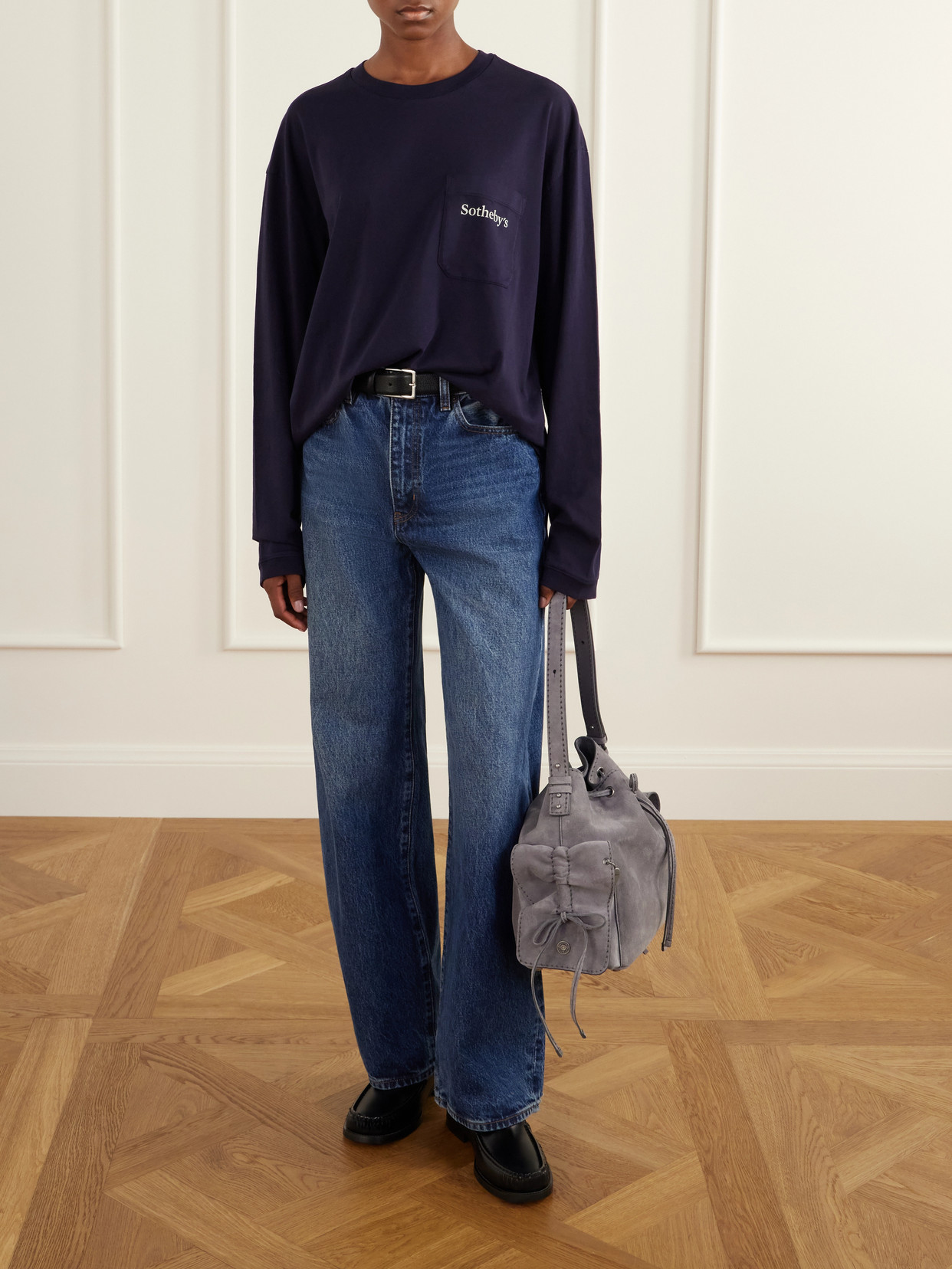 + Sotheby'S Logo-Embroidered Cotton-Jersey Sweatshirt