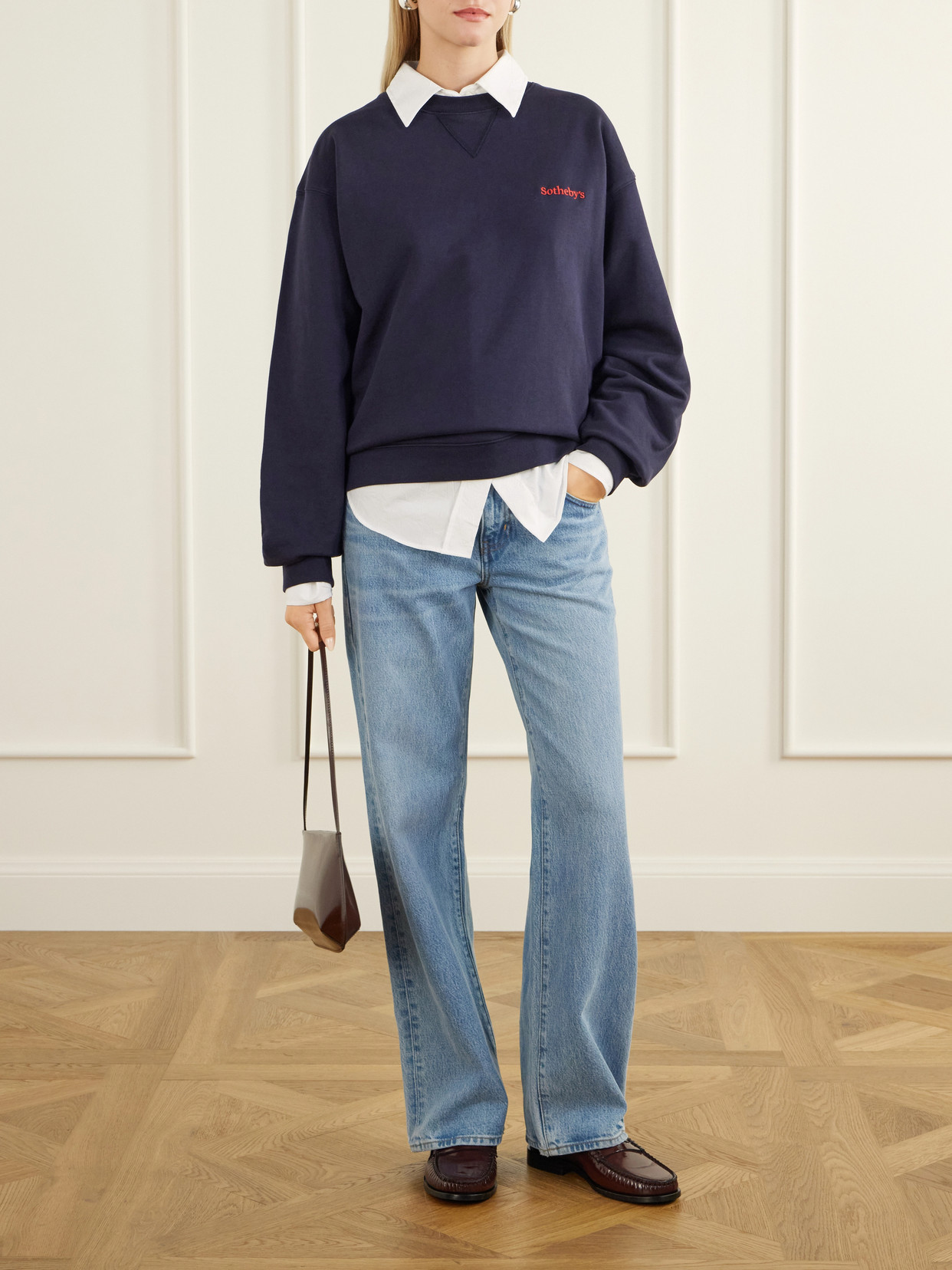 + Sotheby'S Logo-Embroidered Cotton-Jersey Sweatshirt