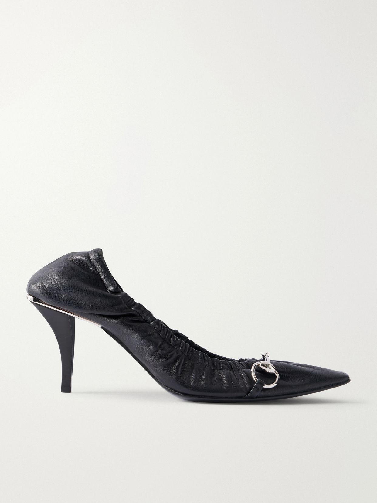 Vittoria 75 horsebit-embellished leather pumps