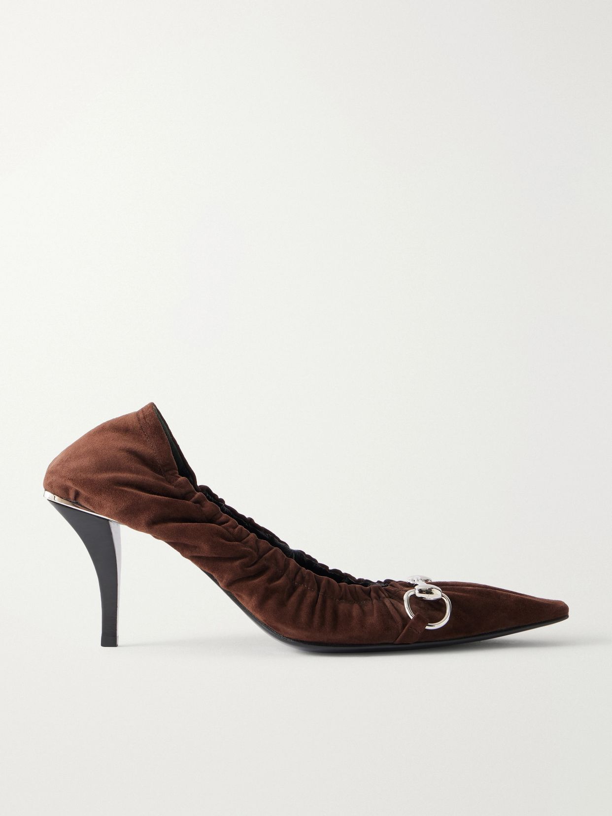 vittoria 75 horsebit embellished suede pumps