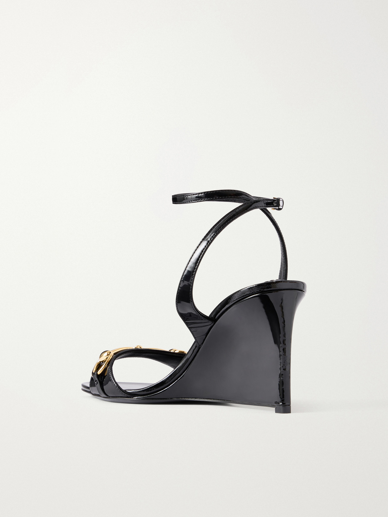 Donna 80 Horsebit-Embellished Wedge
